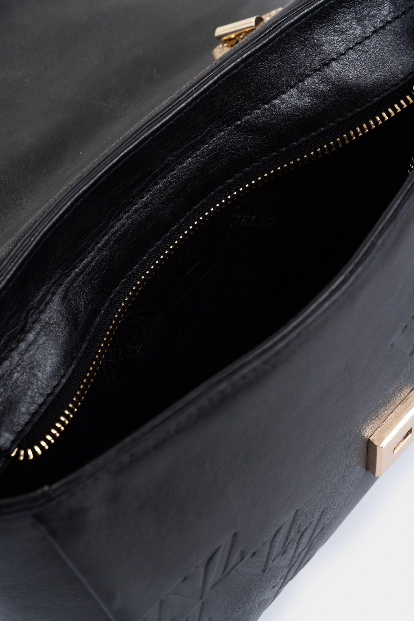 Vélez Cartera Lili 3.0 De Cuero Para Mujer Cadena Negro-4