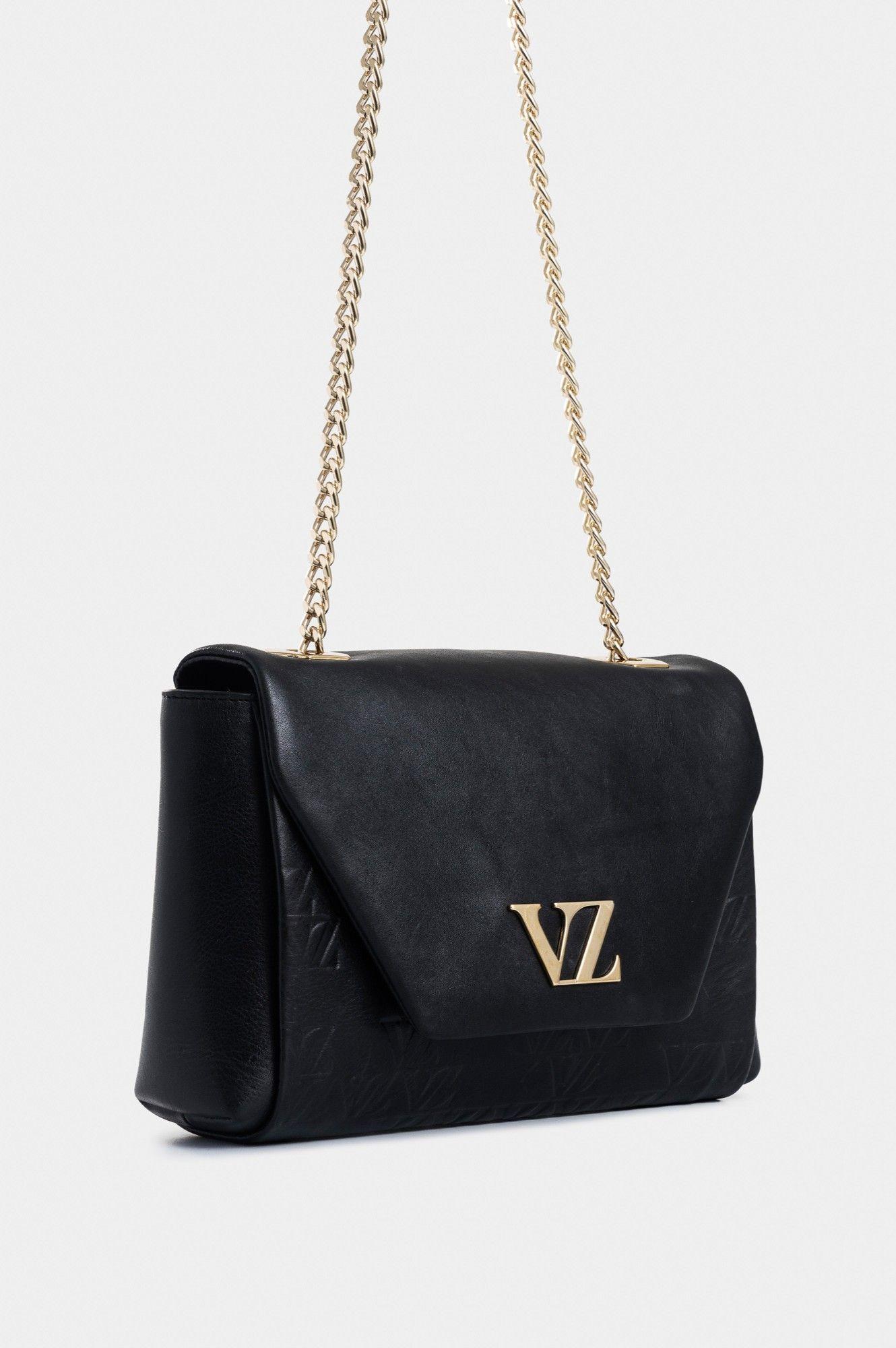 Vélez Cartera Lili 3.0 De Cuero Para Mujer Cadena Negro-1