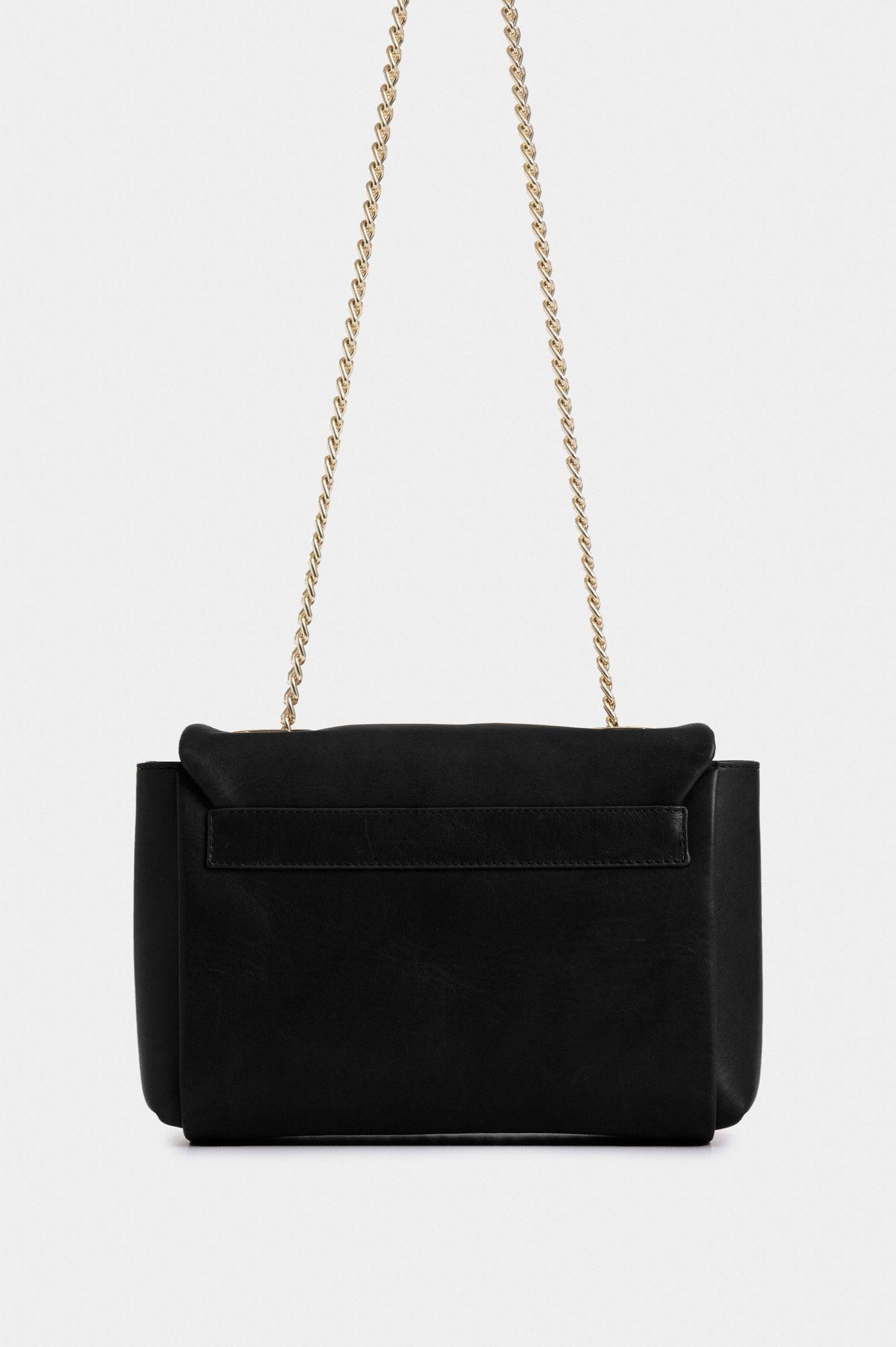 Vélez Cartera Lili 3.0 De Cuero Para Mujer Cadena Negro-2