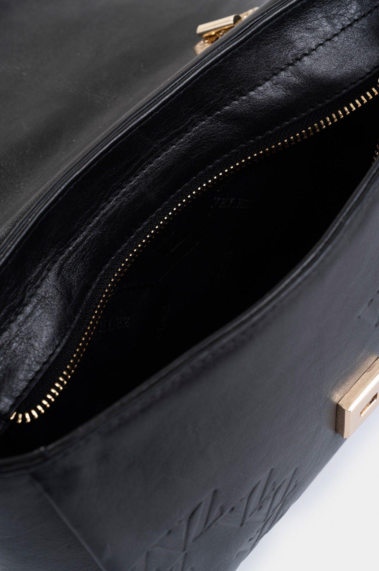 Vélez Cartera Lili 3.0 De Cuero Para Mujer Cadena Negro-4