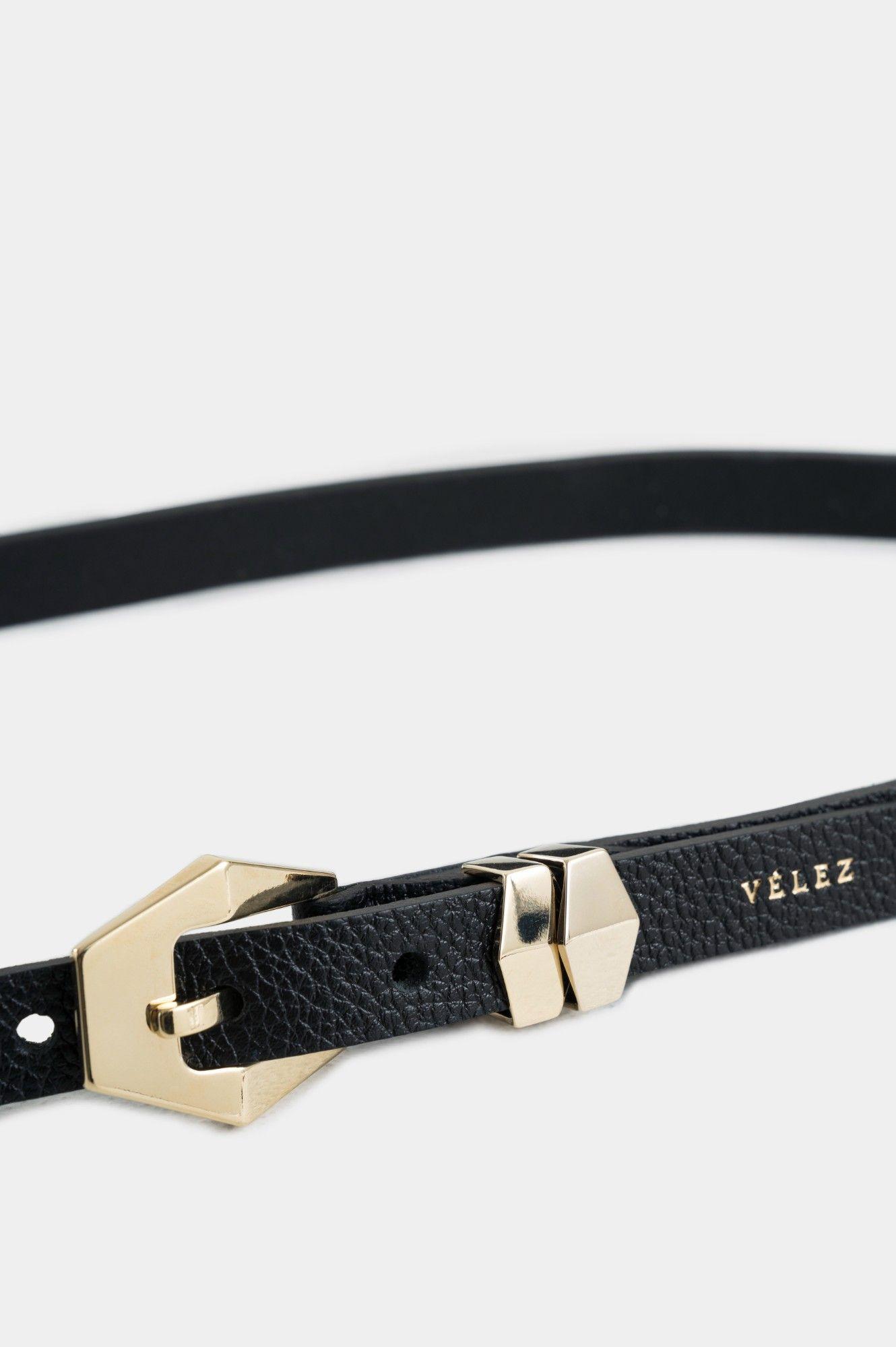 Vélez Cinturón Unifaz Gardenia Cuero Mujer Negro-3