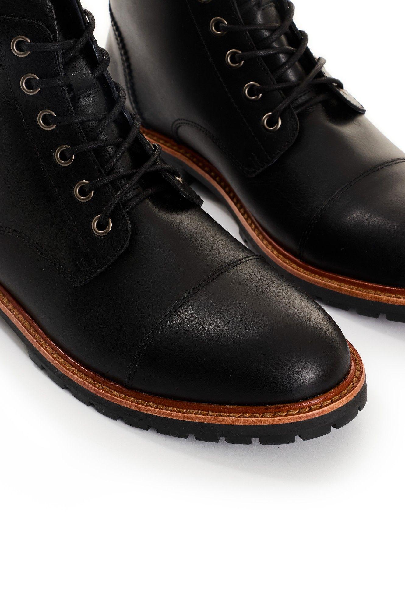 Vélez Botas Cuero Hombre Ray Negro-4