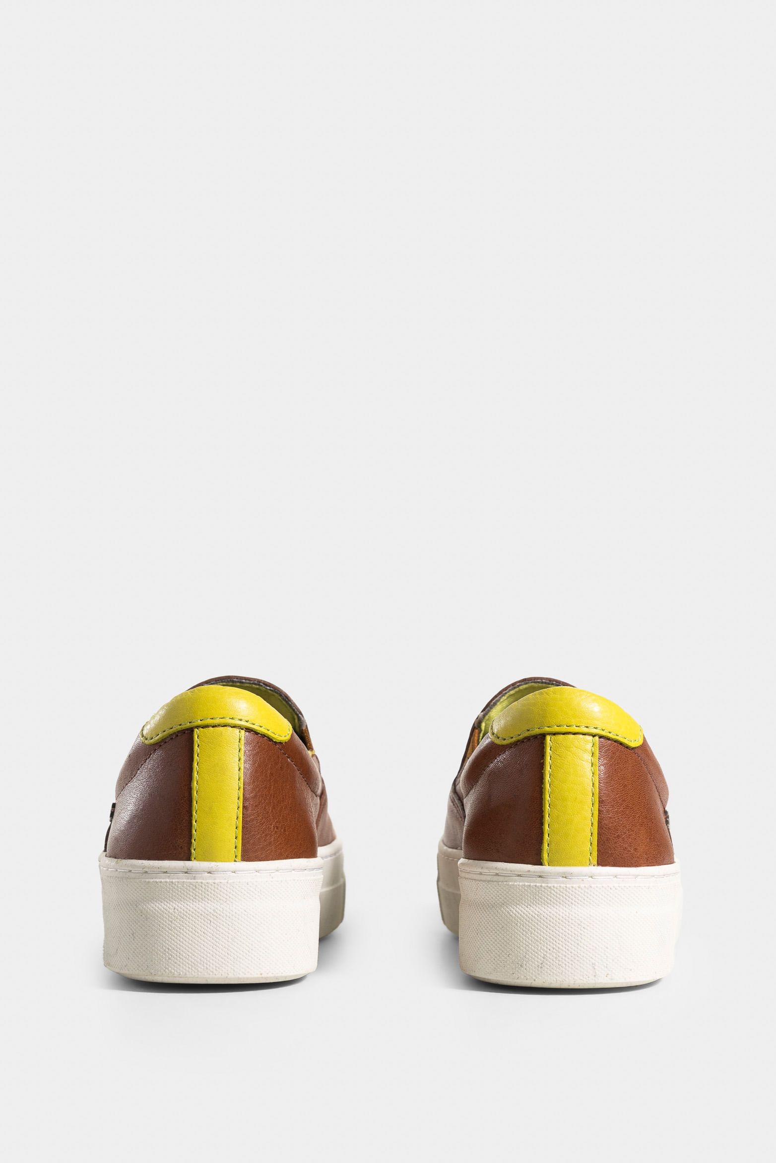 Vélez Mocasín portivos Saturno Cuero Mujer Miel-2