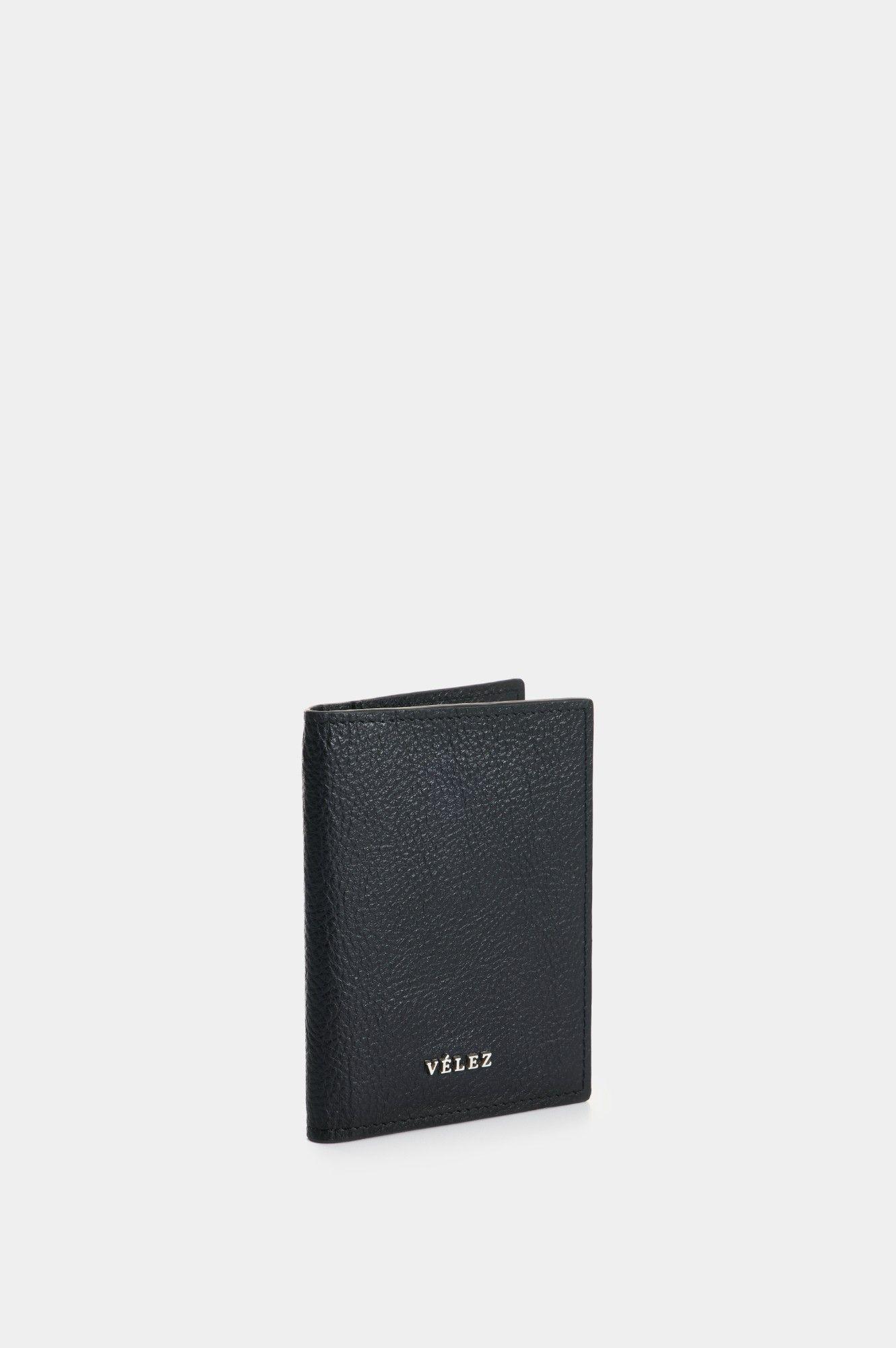 Vélez Porta Documentos Cuero Mujer Gem Negro-1