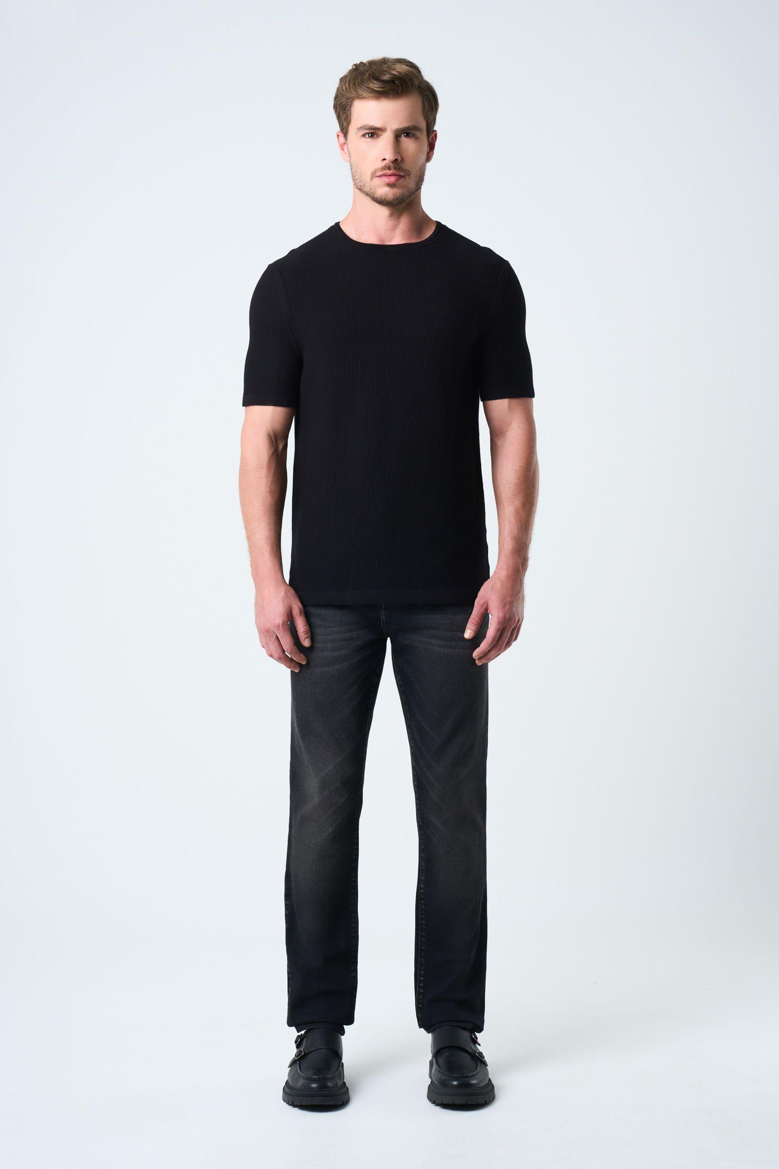 Vélez Jean Blackout Para Hombre Confort Negro-0