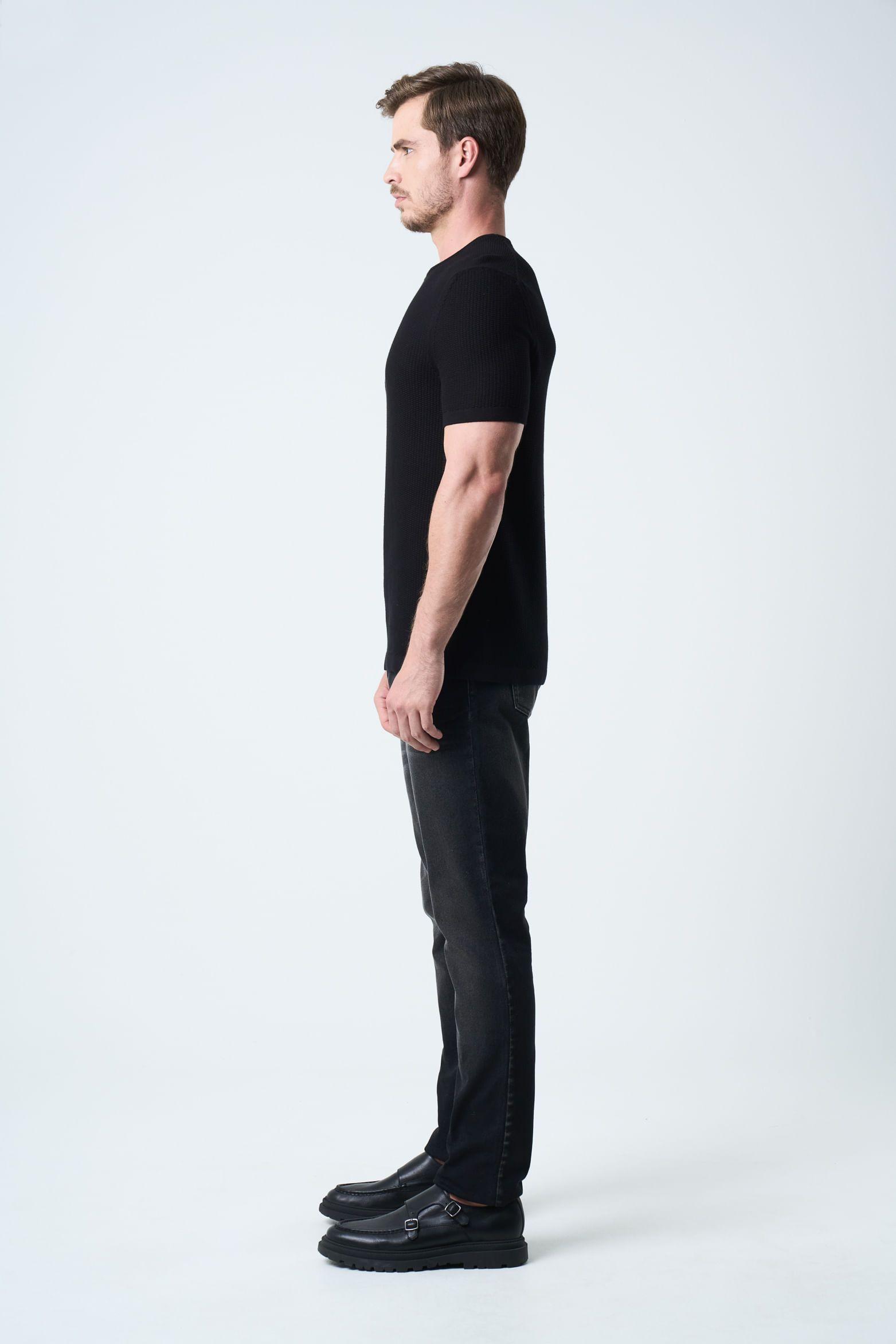 Vélez Jean Blackout Para Hombre Confort Negro-1
