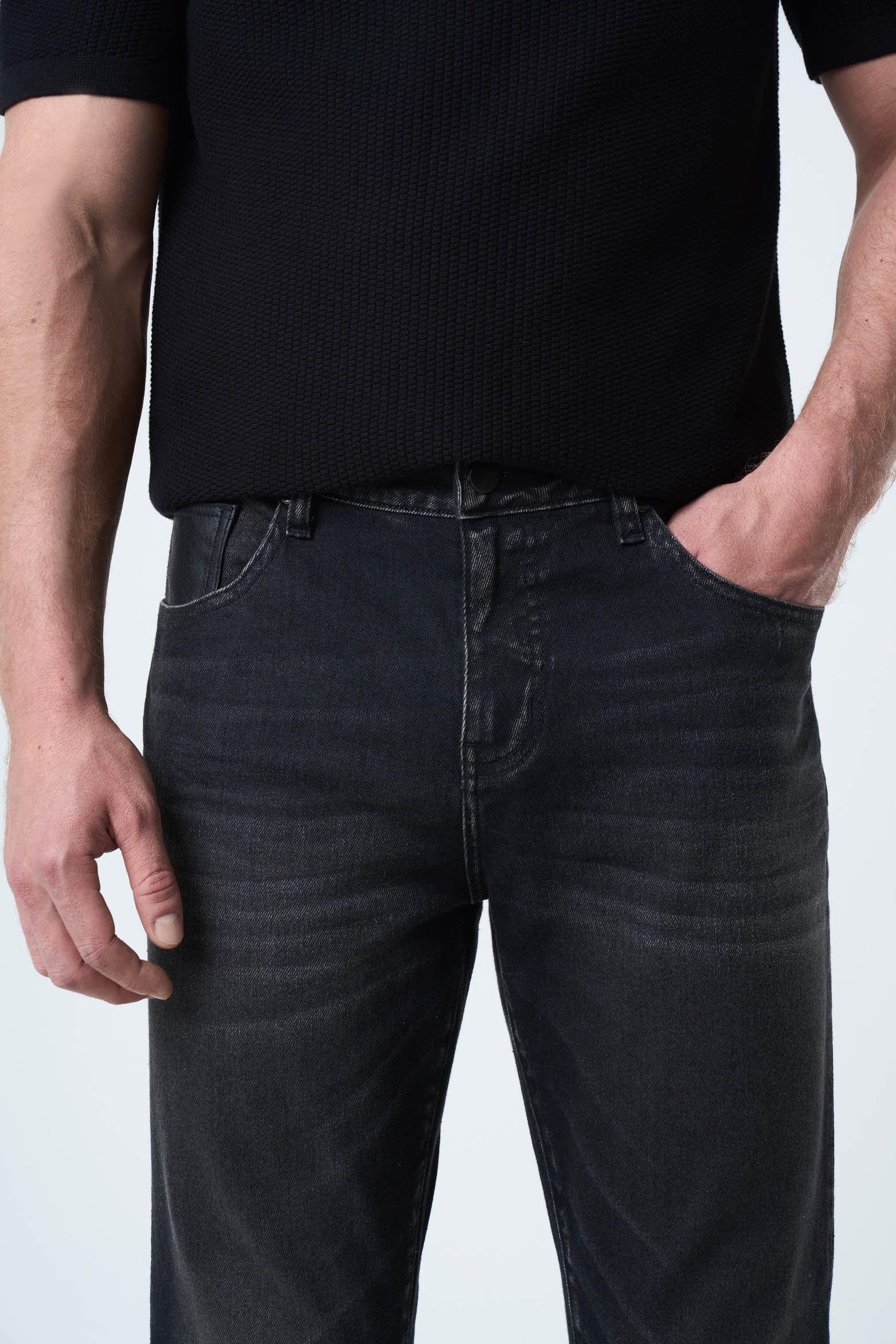 Vélez Jean Blackout Para Hombre Confort Negro-5
