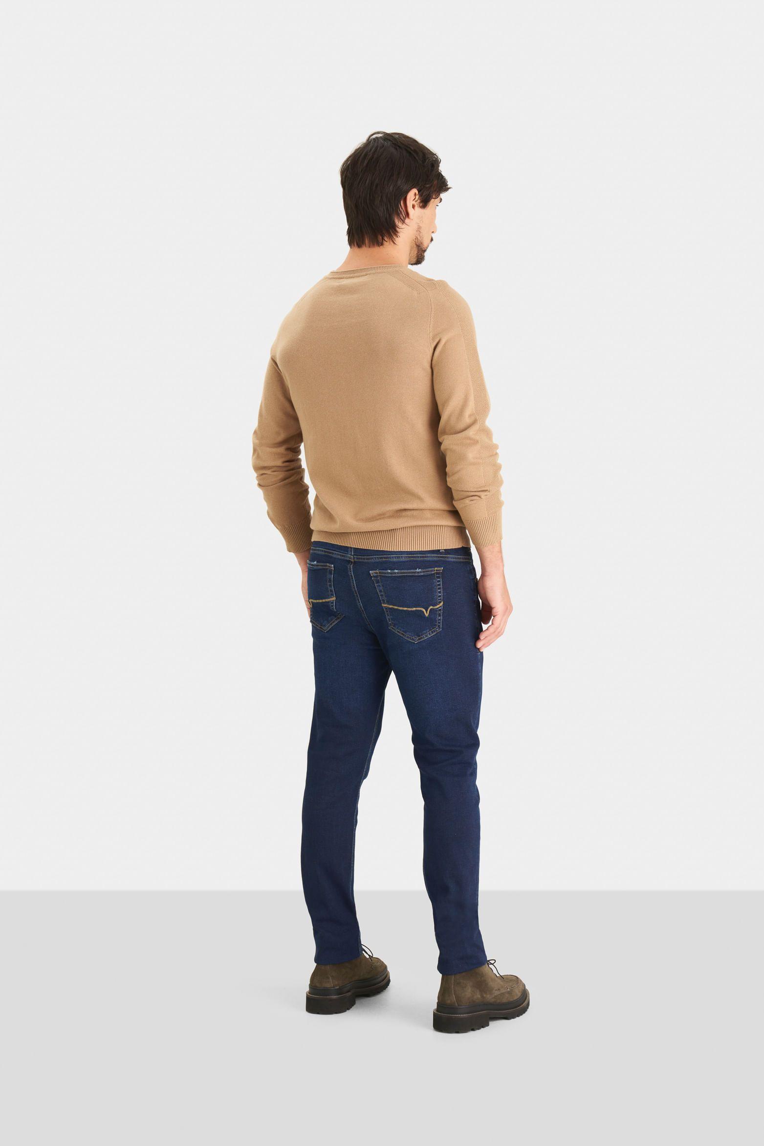Vélez Jean Oscuro Topacio  Hombre Clásico 5 Bolsillos Azul-4