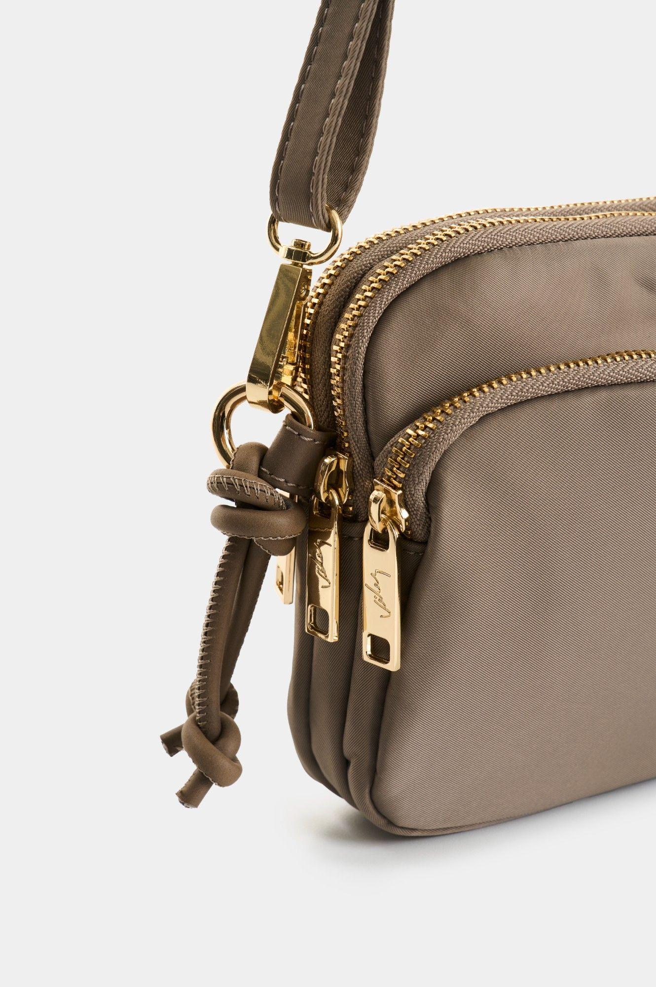 Vélez Cartera Bandolera En Lona Y Cuero Mujer Tabata-3