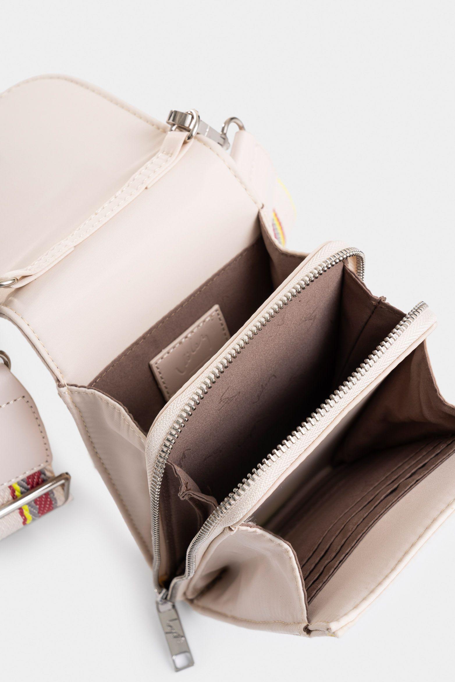 Vélez Morral Astra En Lona Para Mujer Detalle Cuero Blanco-4