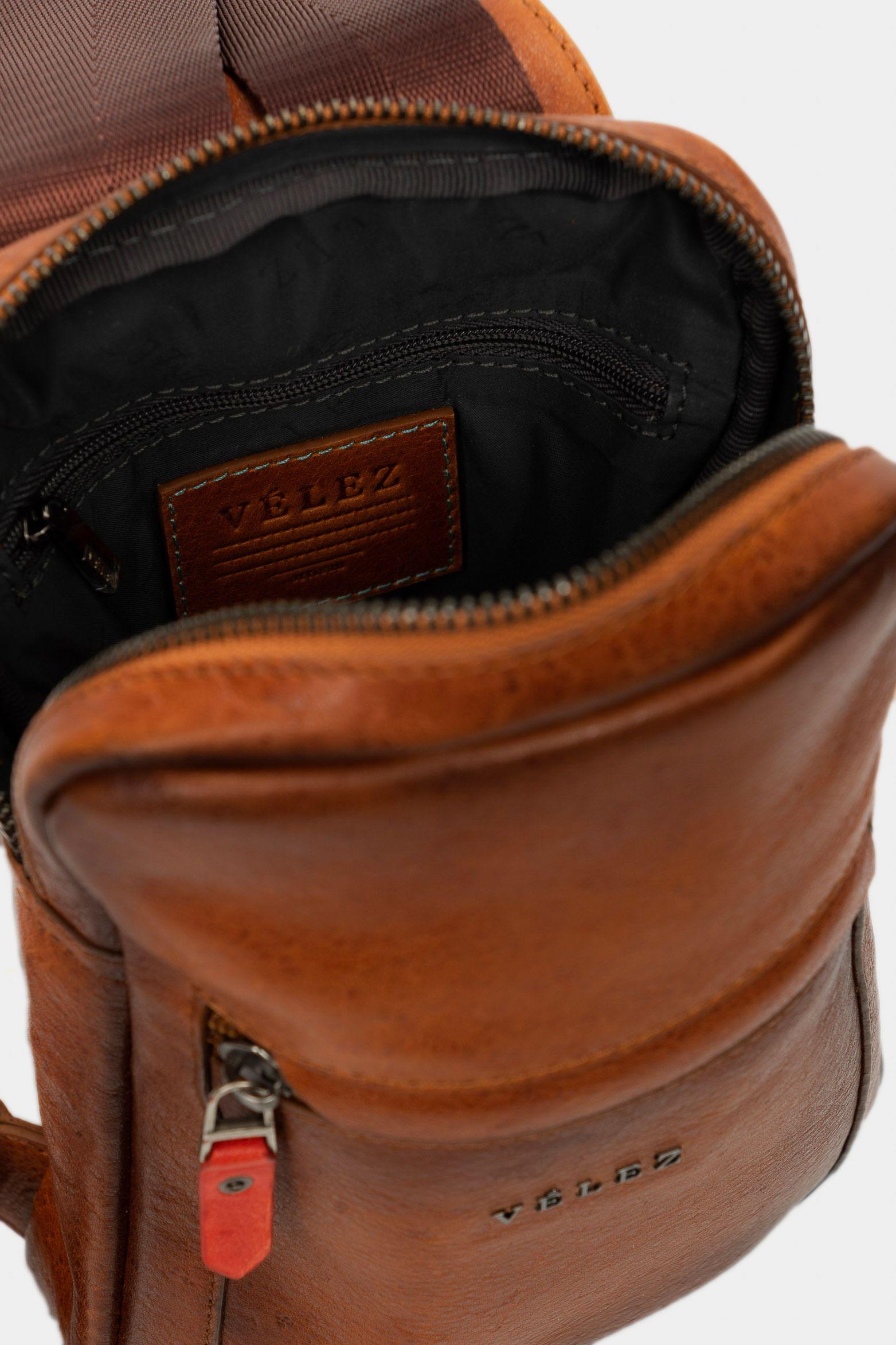 Vélez Manos Libres Mikeno De Cuero Para Hombre Miel-3