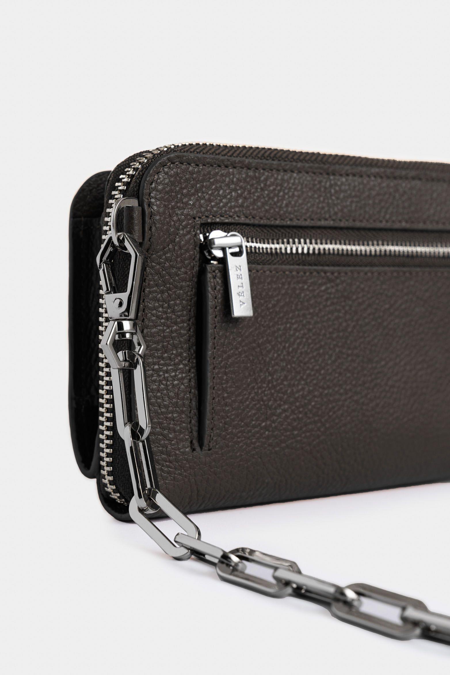 Vélez Porta Chequera Ibiza Cuero Mujer Cana Removible Negro-3