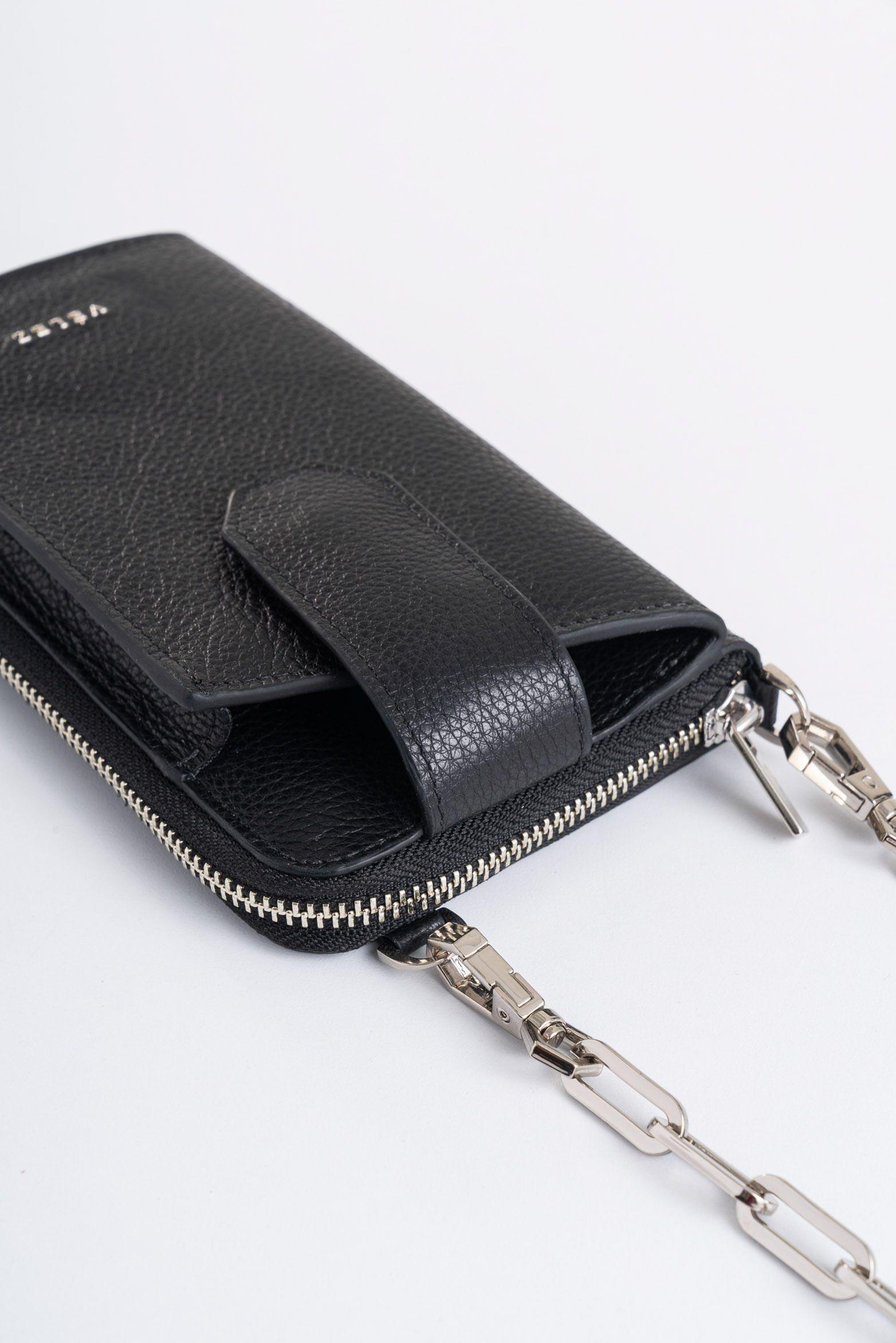 Vélez Porta Chequera Ibiza Cuero Mujer Cana Removible Negro-4