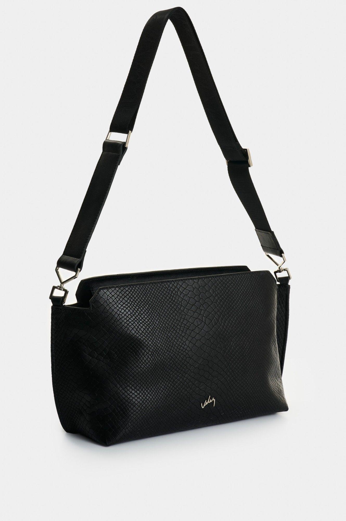 Vélez Cartera Cuero Grabado Mujer Kavala Negro-1