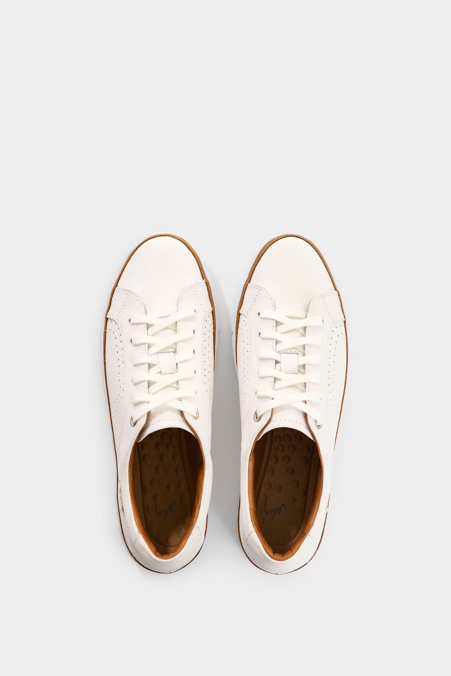 Vélez Zapatillas De Cuero Para Mujer Danan Blanco-3