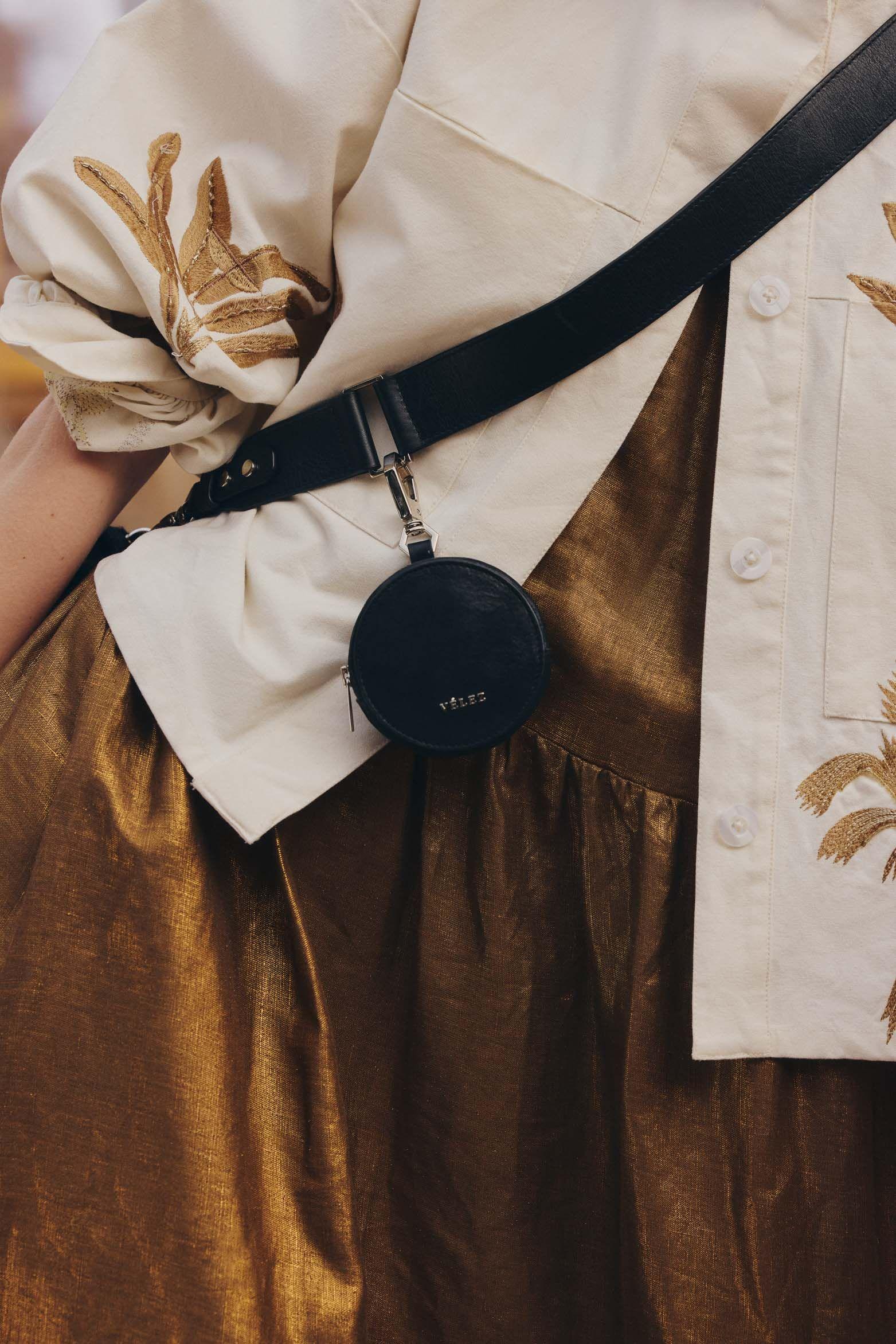 Vélez Monedero Baby De Cuero Para Mujer Versátil Negro-2