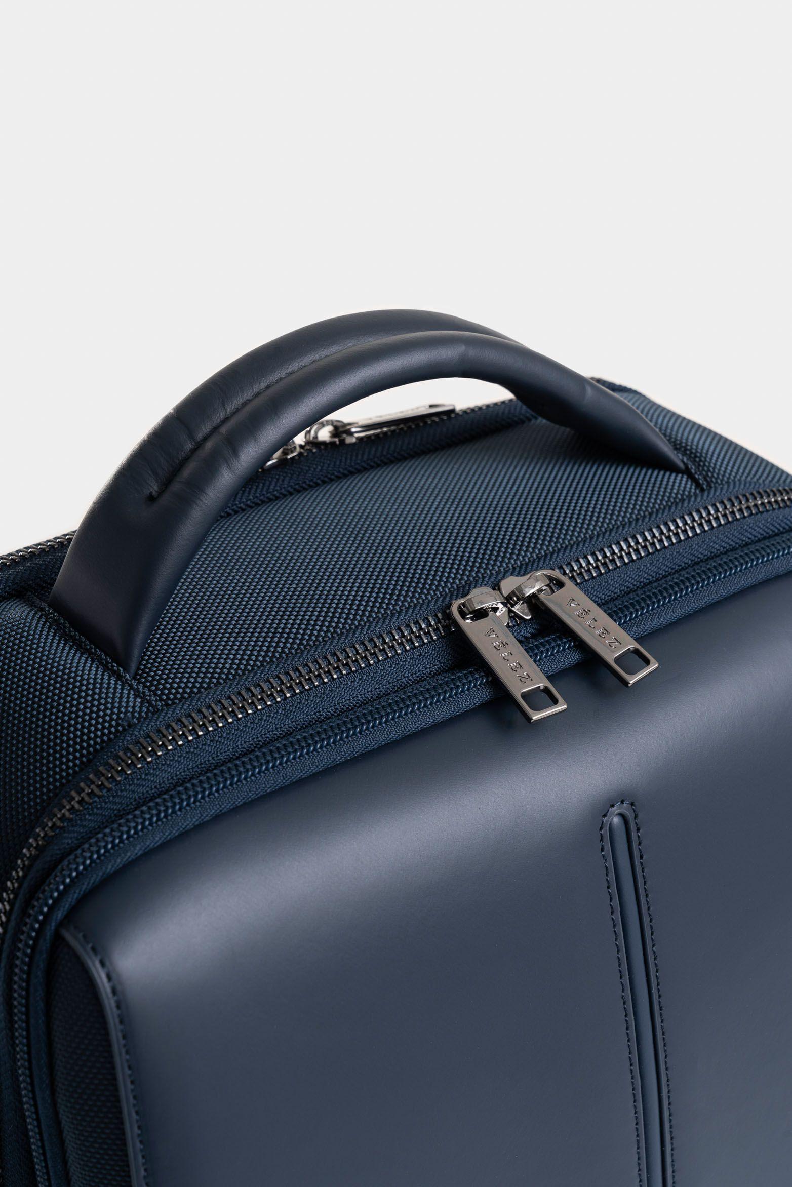 Vélez Mochila Oasis Lona Hombre Detalle Azul Oscuro-3