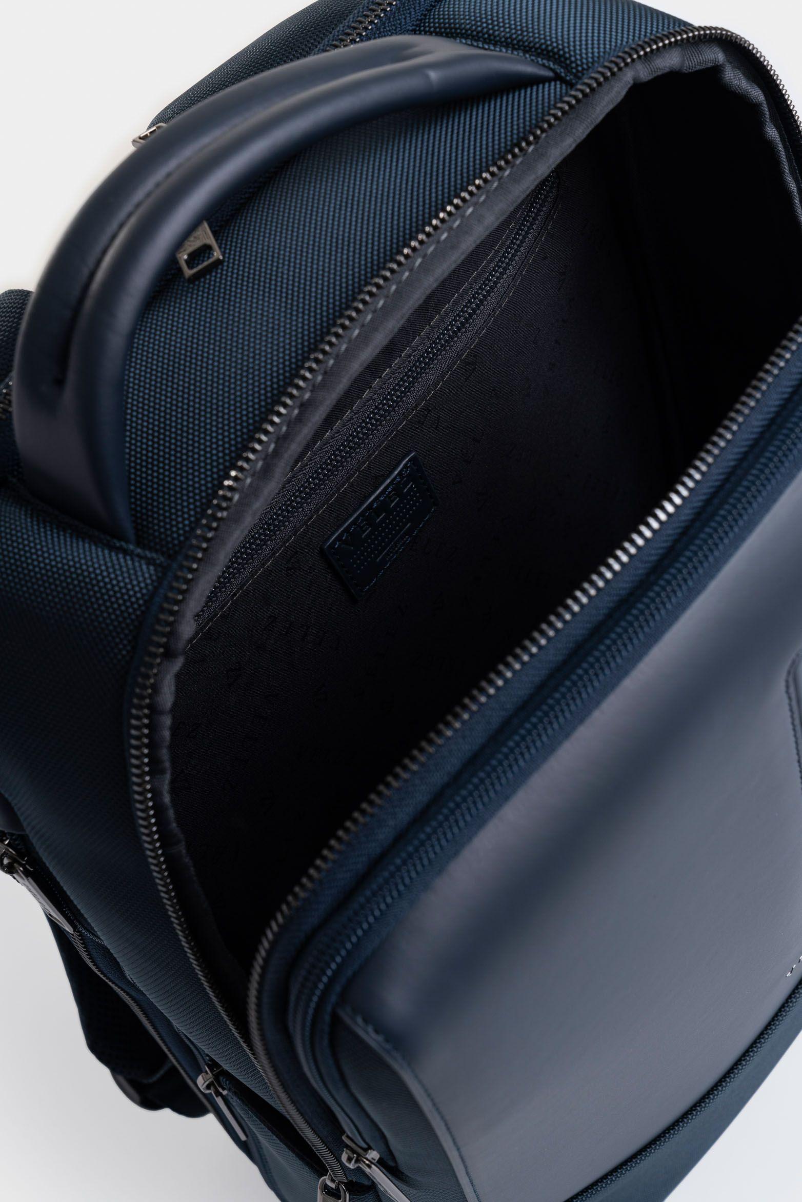 Vélez Mochila Oasis Lona Hombre Detalle Azul Oscuro-4