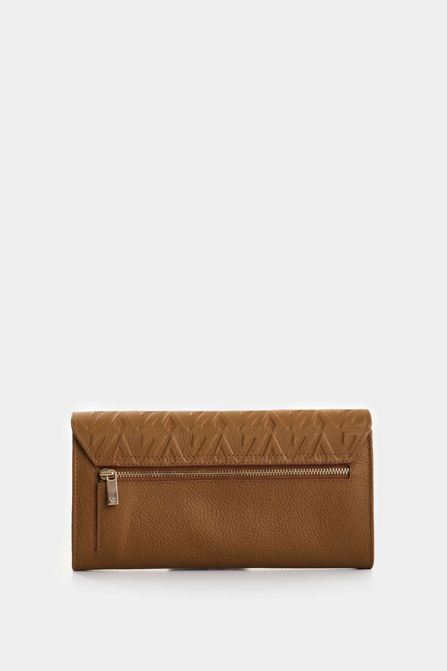 Vélez Porta Chequera De Cuero Para Mujer Damasco Miel-2