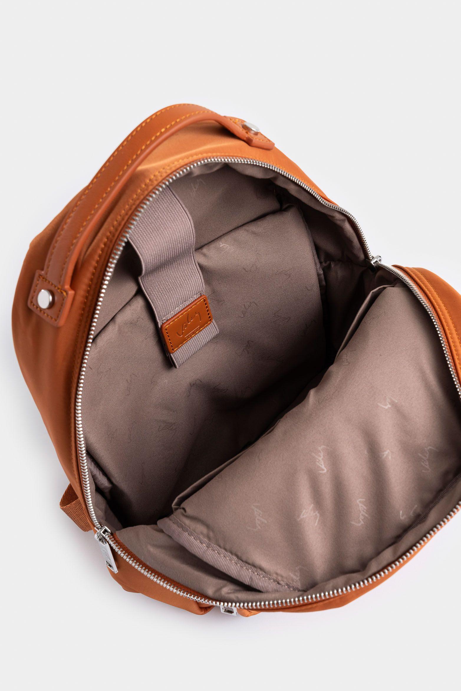 Vélez Morral Púrpura Pequeño Lona Mujer Manija Cuero Miel-4