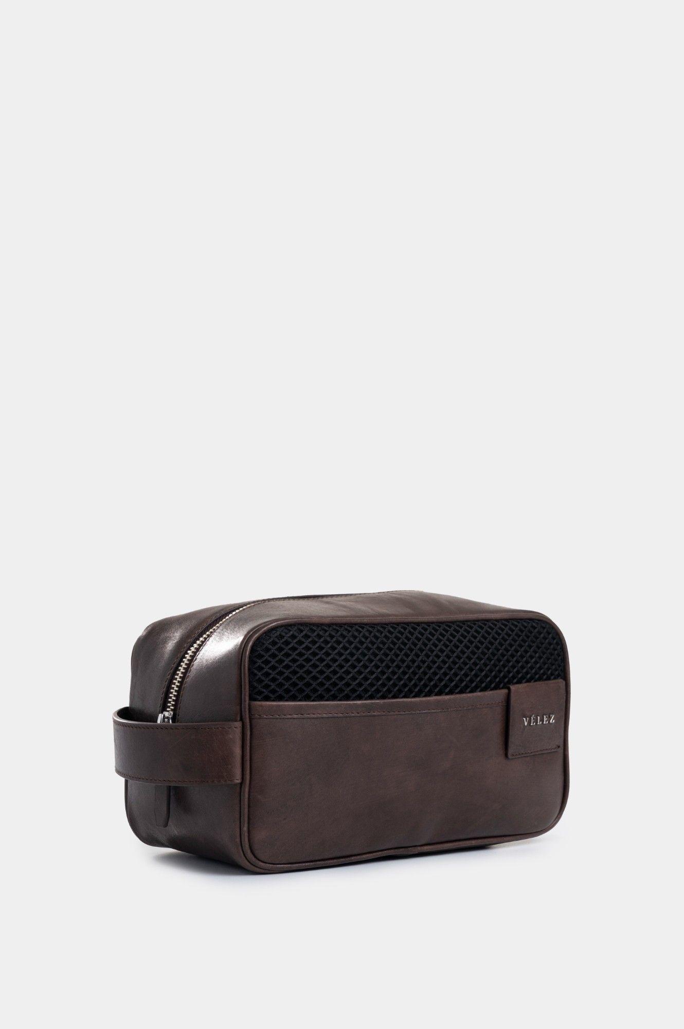 Vélez Organizador Viaje Lakost 2 Cuero Hombre Envejecido Café-1