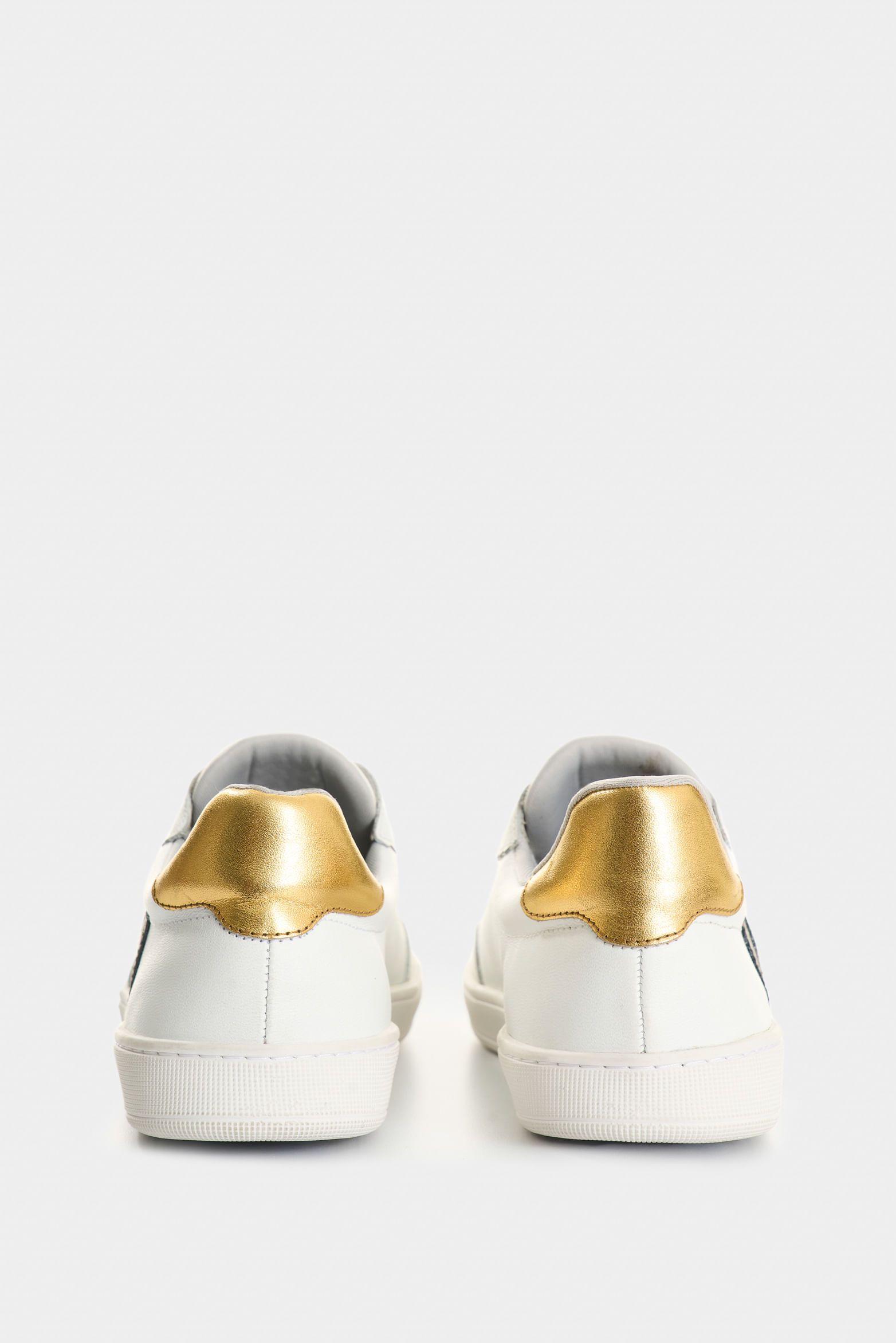 Vélez Zapatillas De Cuero Grabado Para Mujer Flair Blanco-2