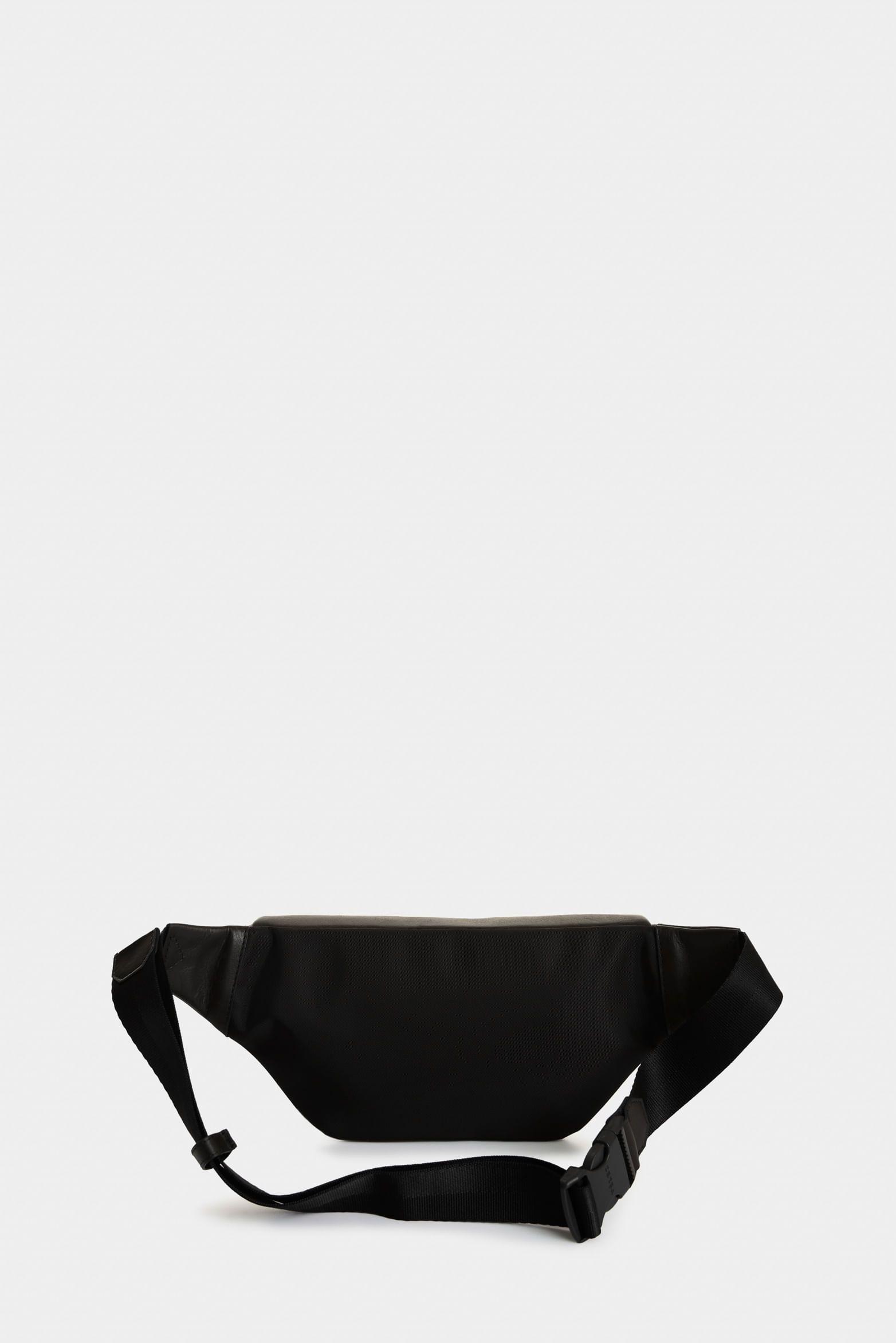 Vélez Riñonera En Lona Y Cuero Para Hombre Sira Negro-2