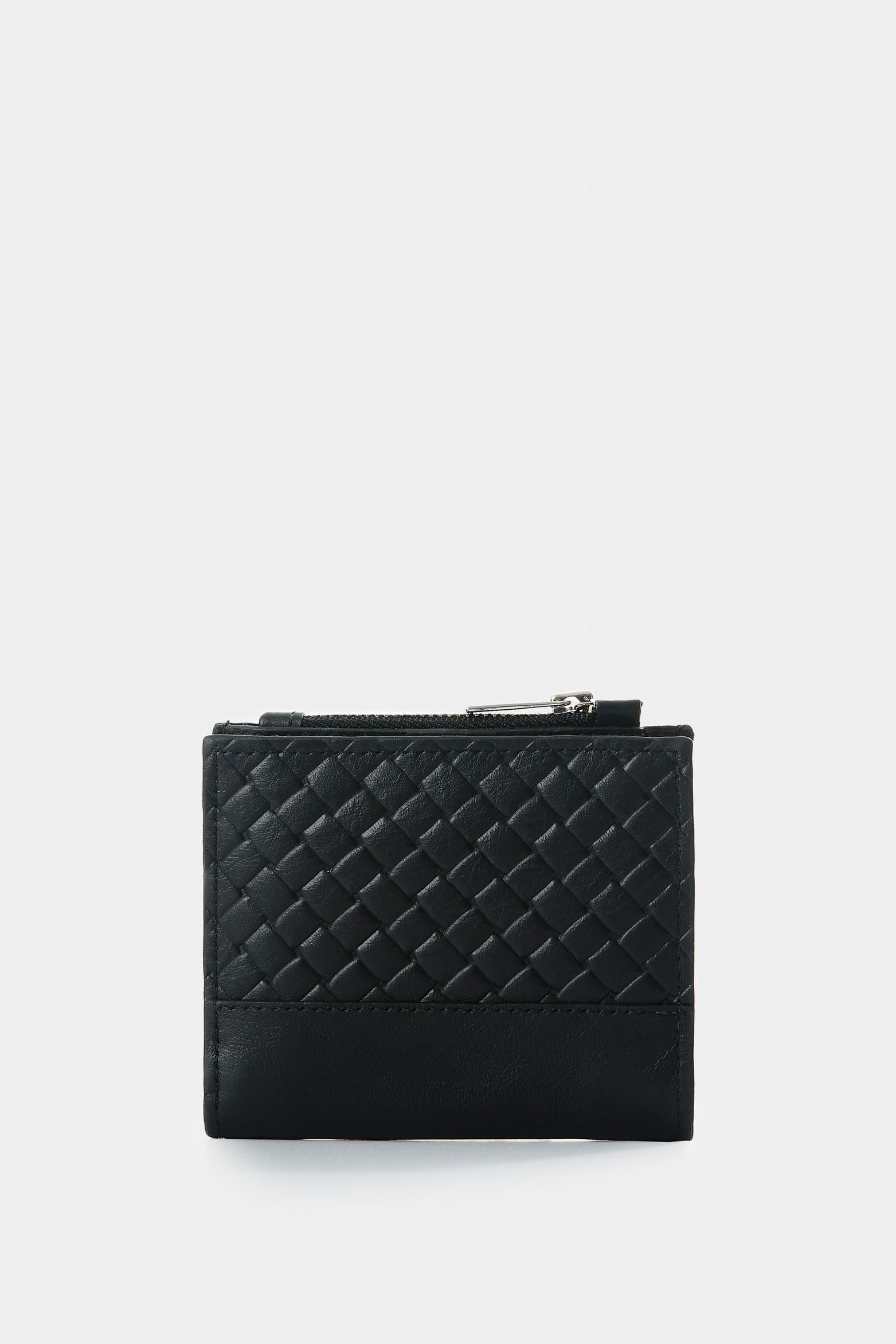 Vélez Billetera De Cuero Grabado Para Mujer Hazen Negro-2