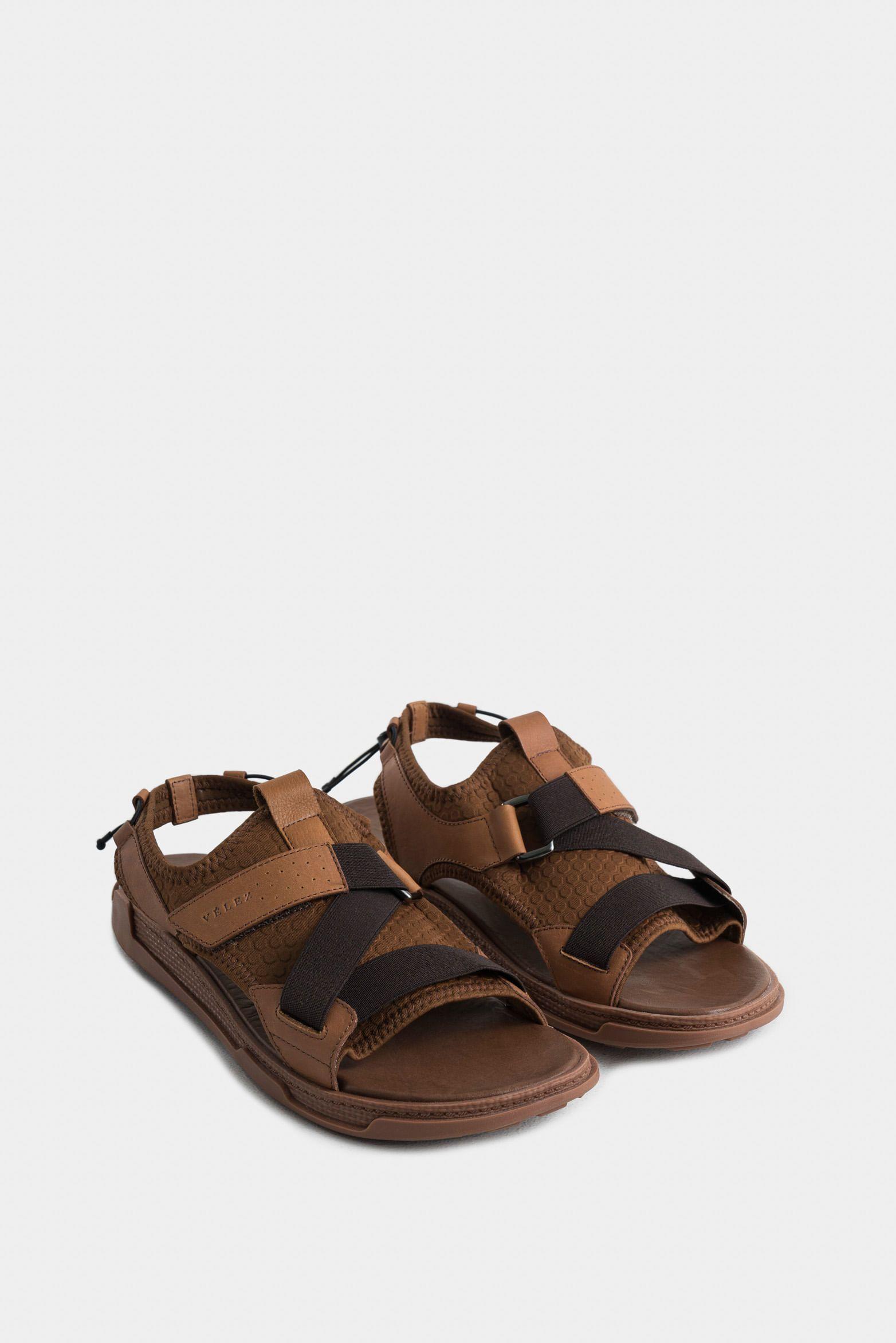 Vélez Sandalia Halo 2 Cuero Y Neopro Hombre Miel-1