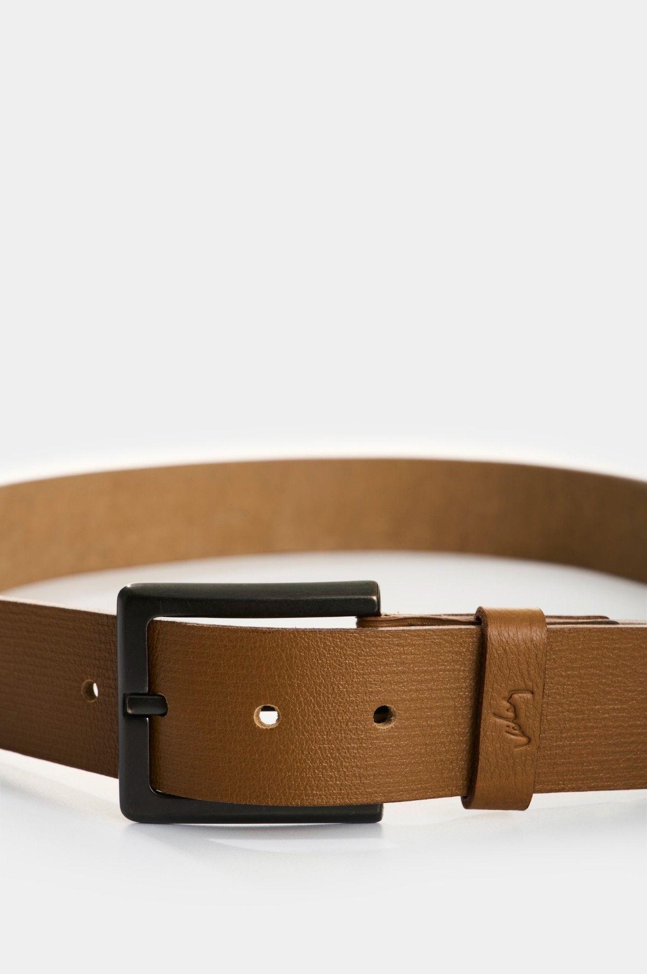 Vélez Cinturón Unifaz Vértice Cuero Hombre Diseño Rayas Miel-3