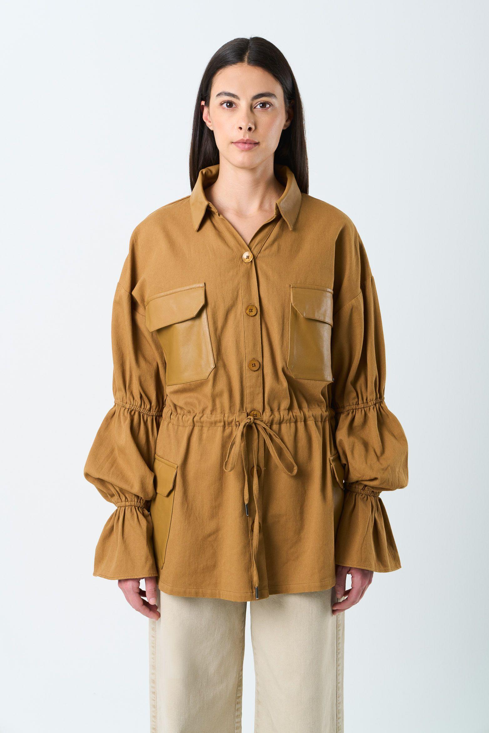 Vélez Chaqueta Fugaz Para Mujer Tipo Parka Miel-1