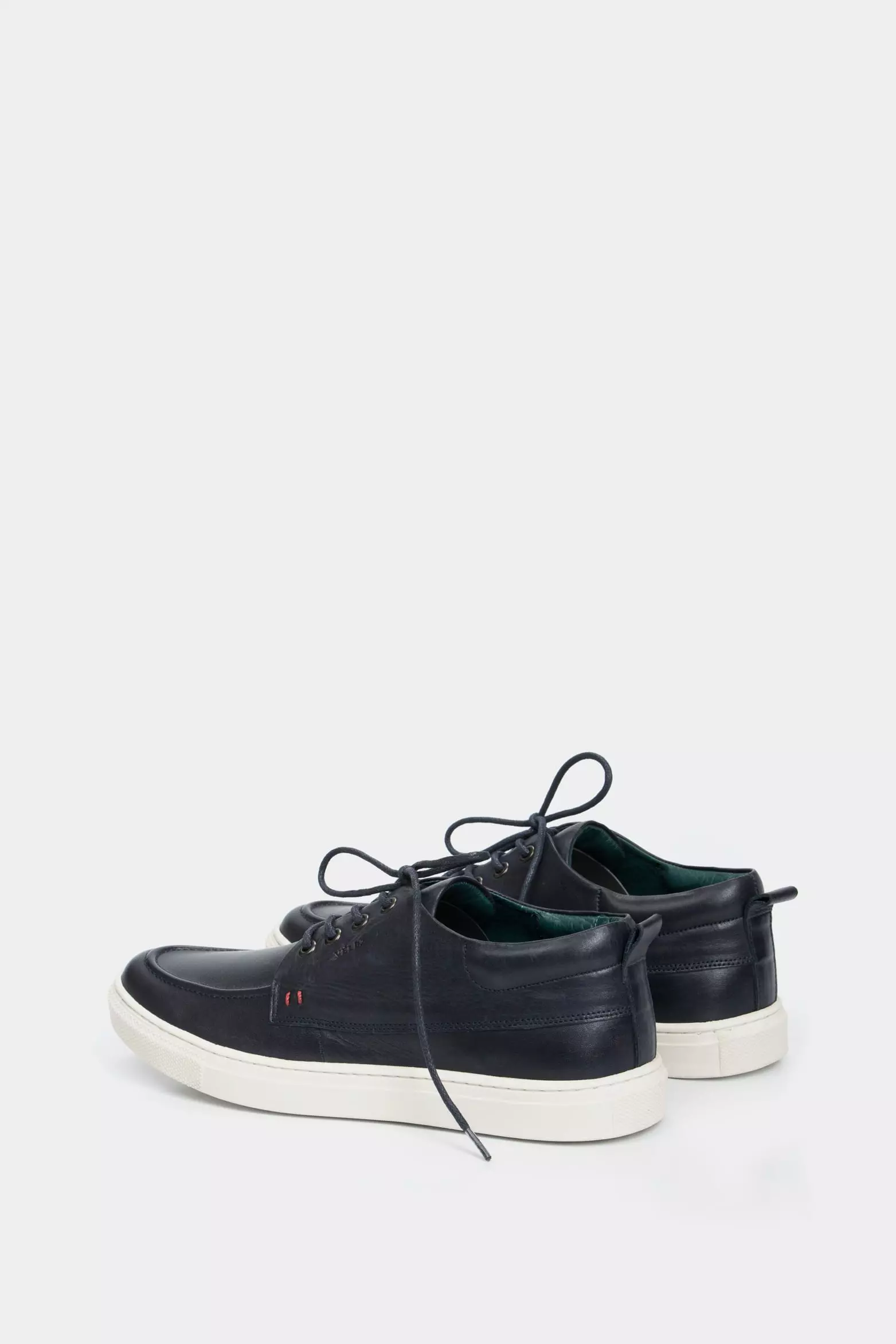 Vélez Botas Casual Replay De Cuero Para Hombre Liso Azul-2