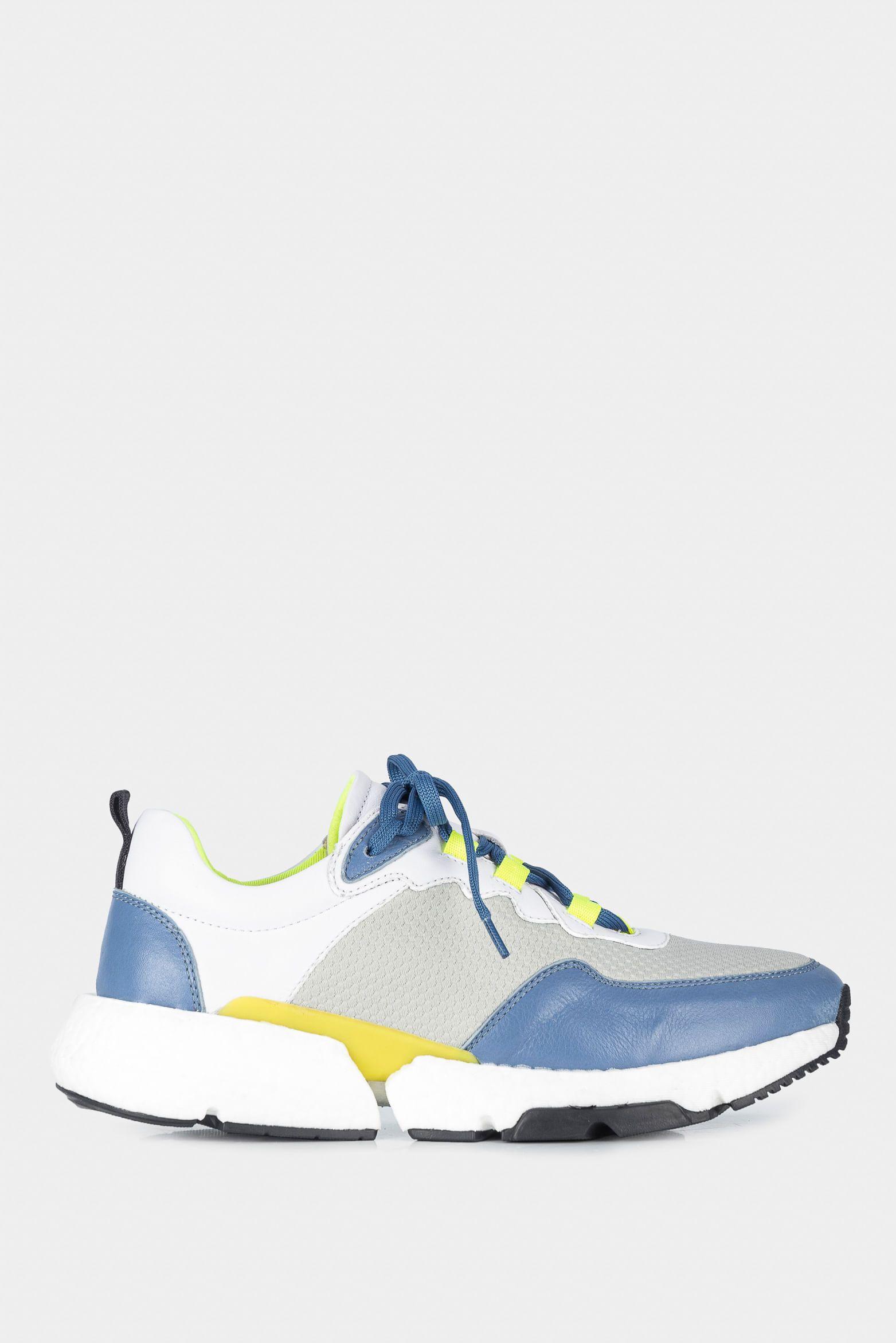 Vélez Zapatillas Citrino Cuero y Neopreno Mujer Azul Claro-0