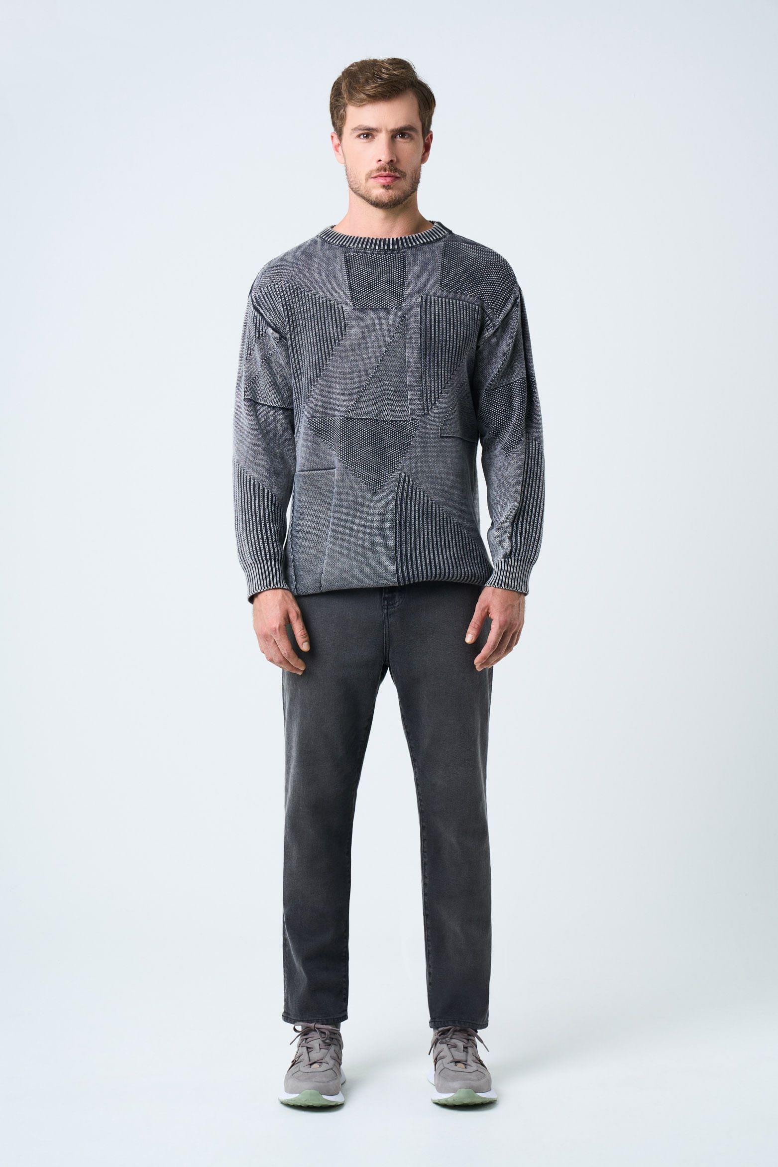 Vélez Jeans Confort Alcor Para Hombre Semi Fitted Gris-0