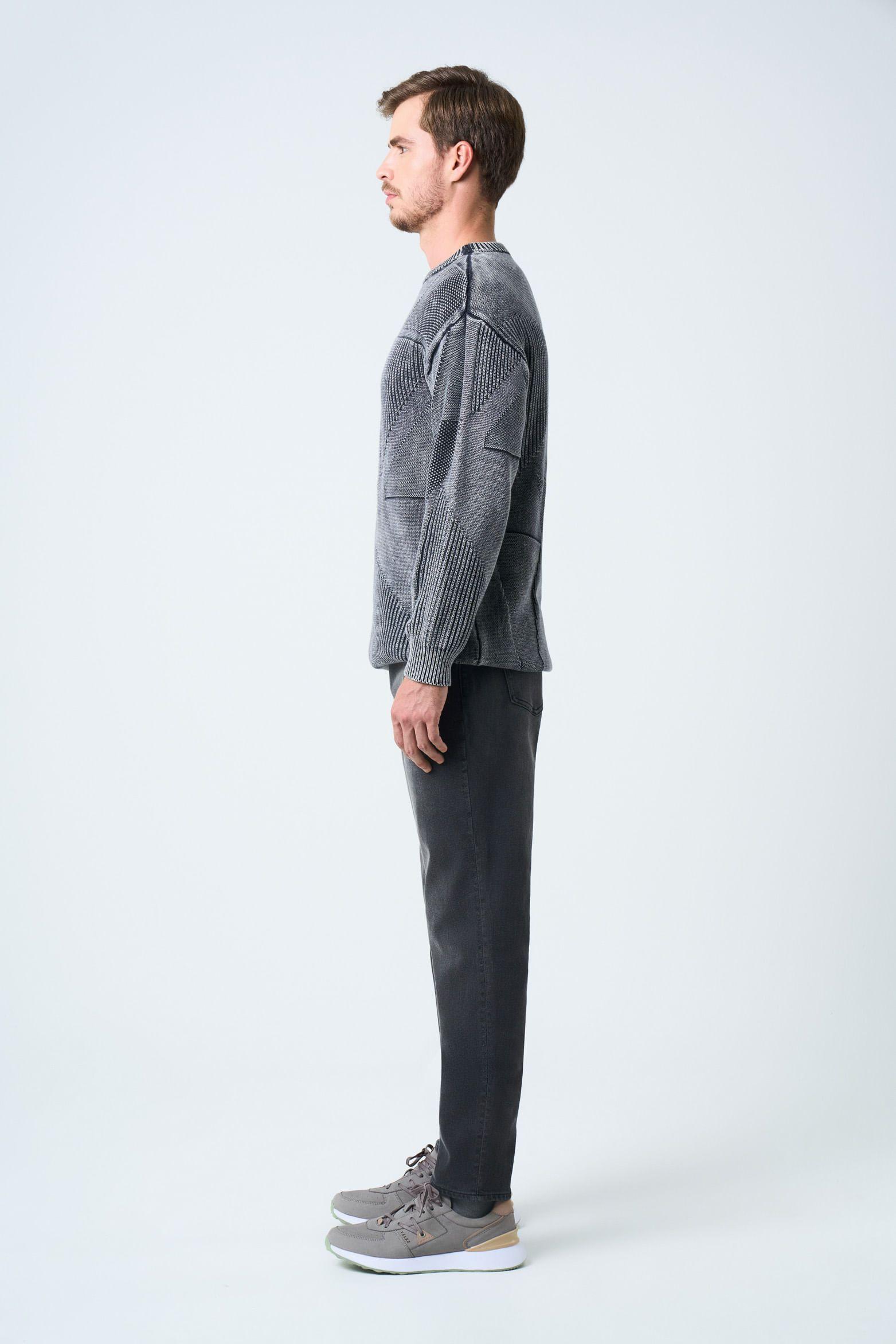 Vélez Jeans Confort Alcor Para Hombre Semi Fitted Gris-1