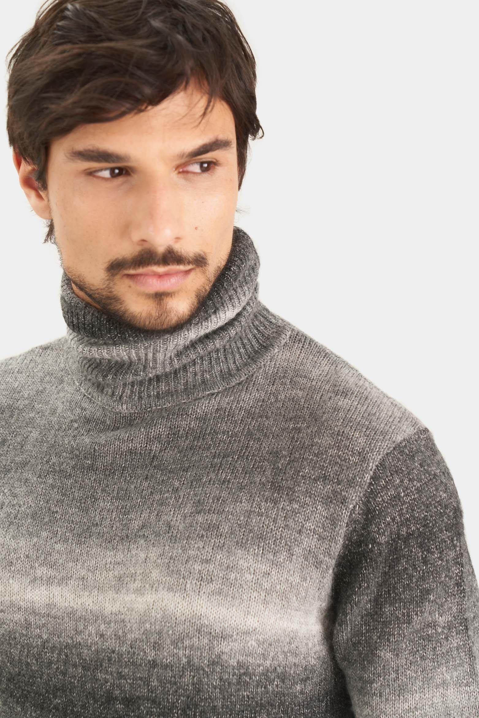 Vélez Sweater Boreal Degradé  Hombre Cuello Tortuga Gris-1