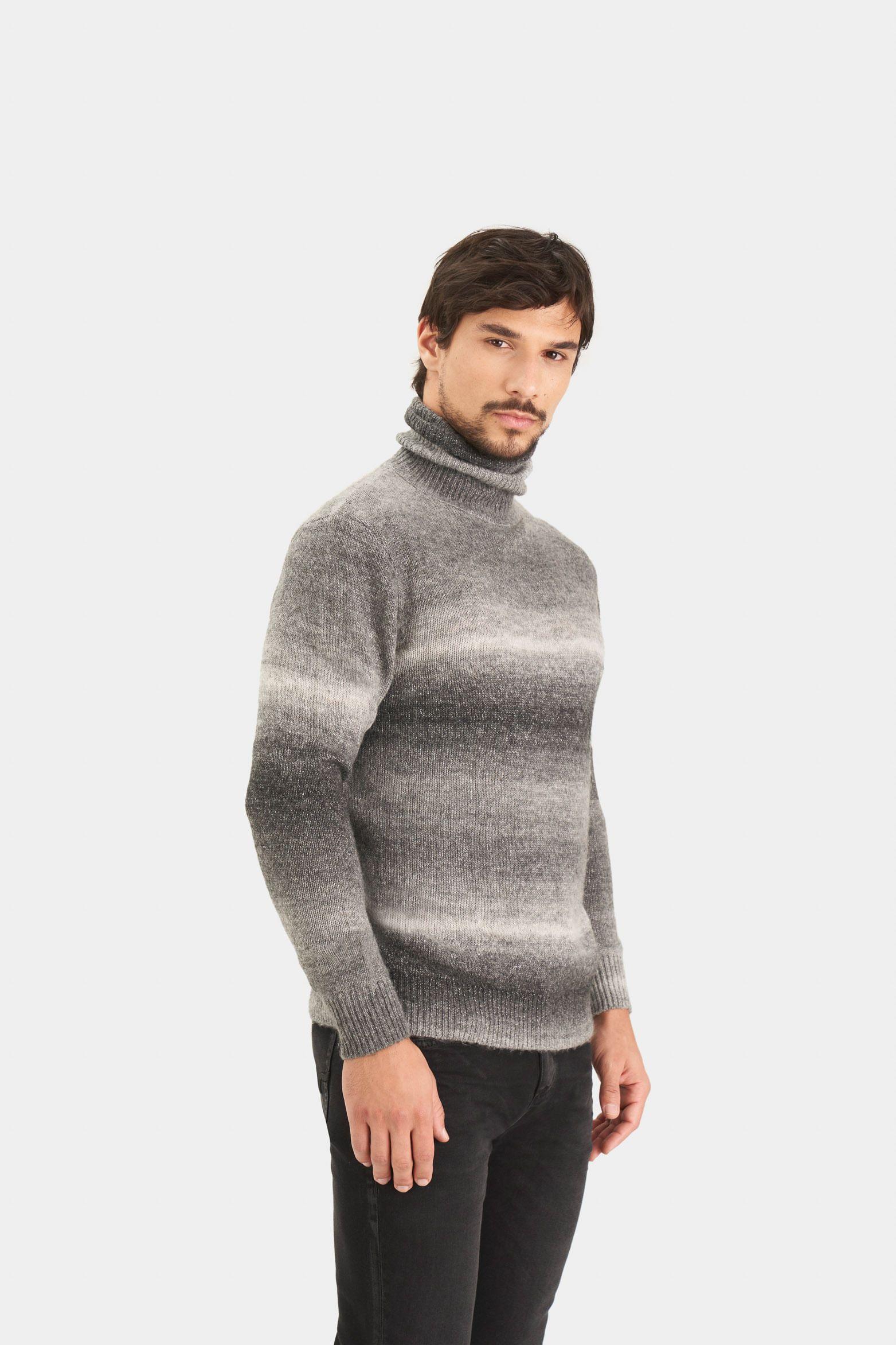 Vélez Sweater Boreal Degradé  Hombre Cuello Tortuga Gris-2