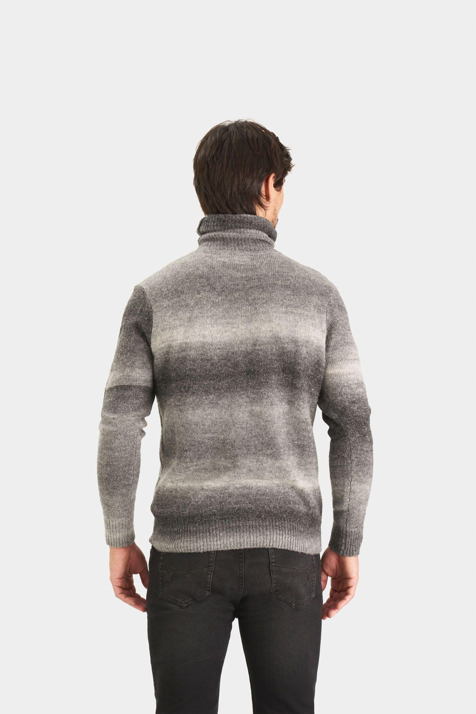 Vélez Sweater Boreal Degradé  Hombre Cuello Tortuga Gris-4