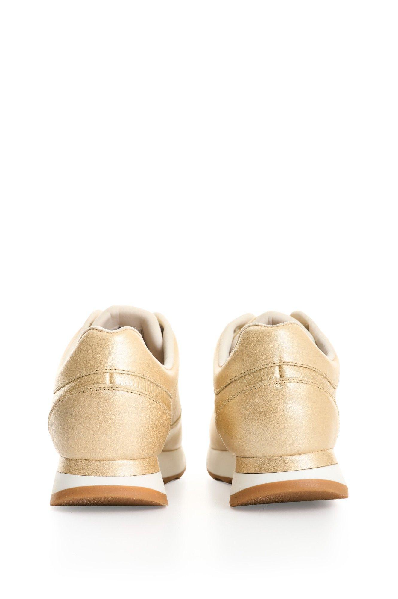 Vélez Zapatilla Cuero Detalle Grabado Mujer Tropical2 Dorado-1