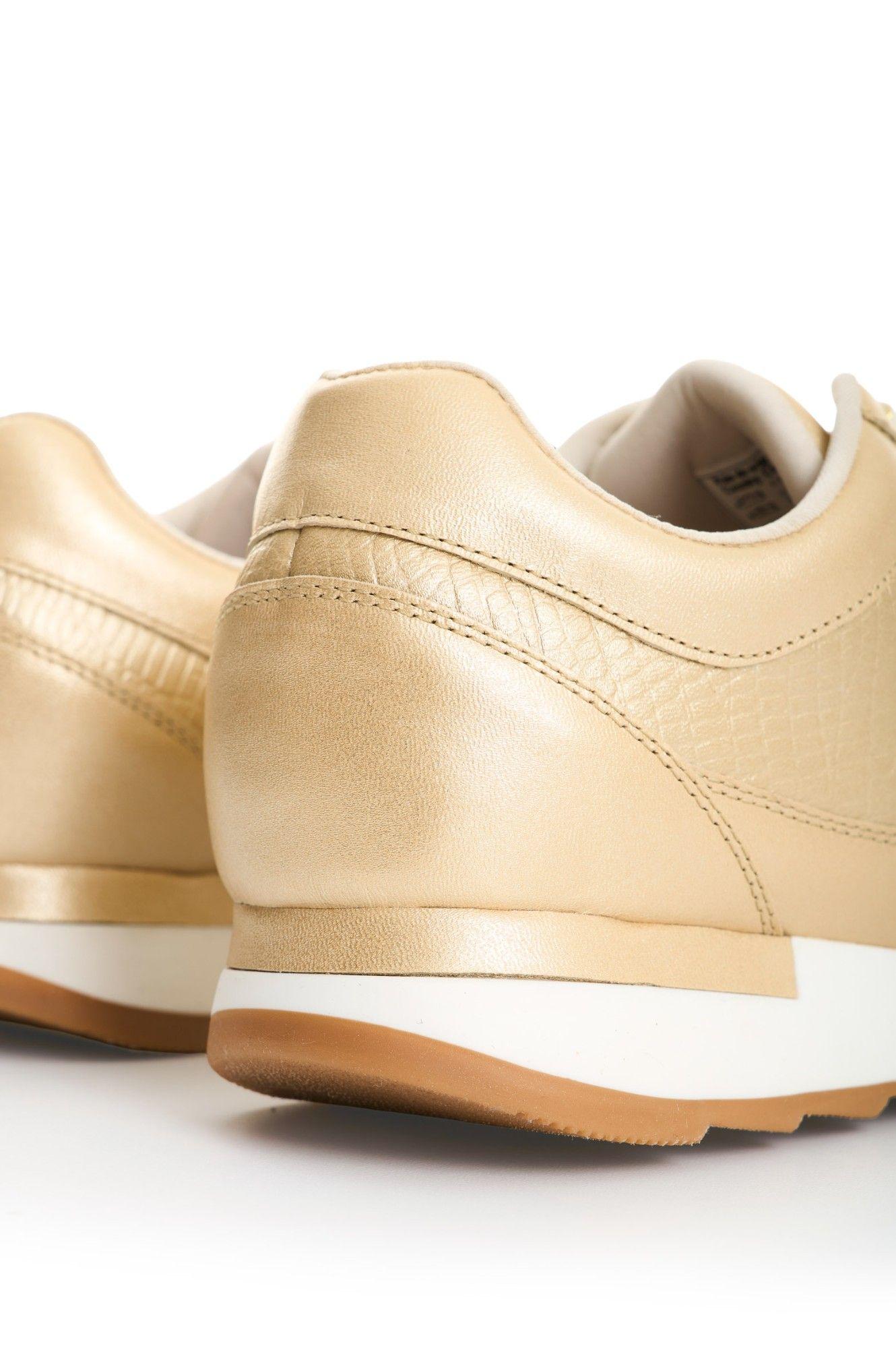 Vélez Zapatilla Cuero Detalle Grabado Mujer Tropical2 Dorado-4