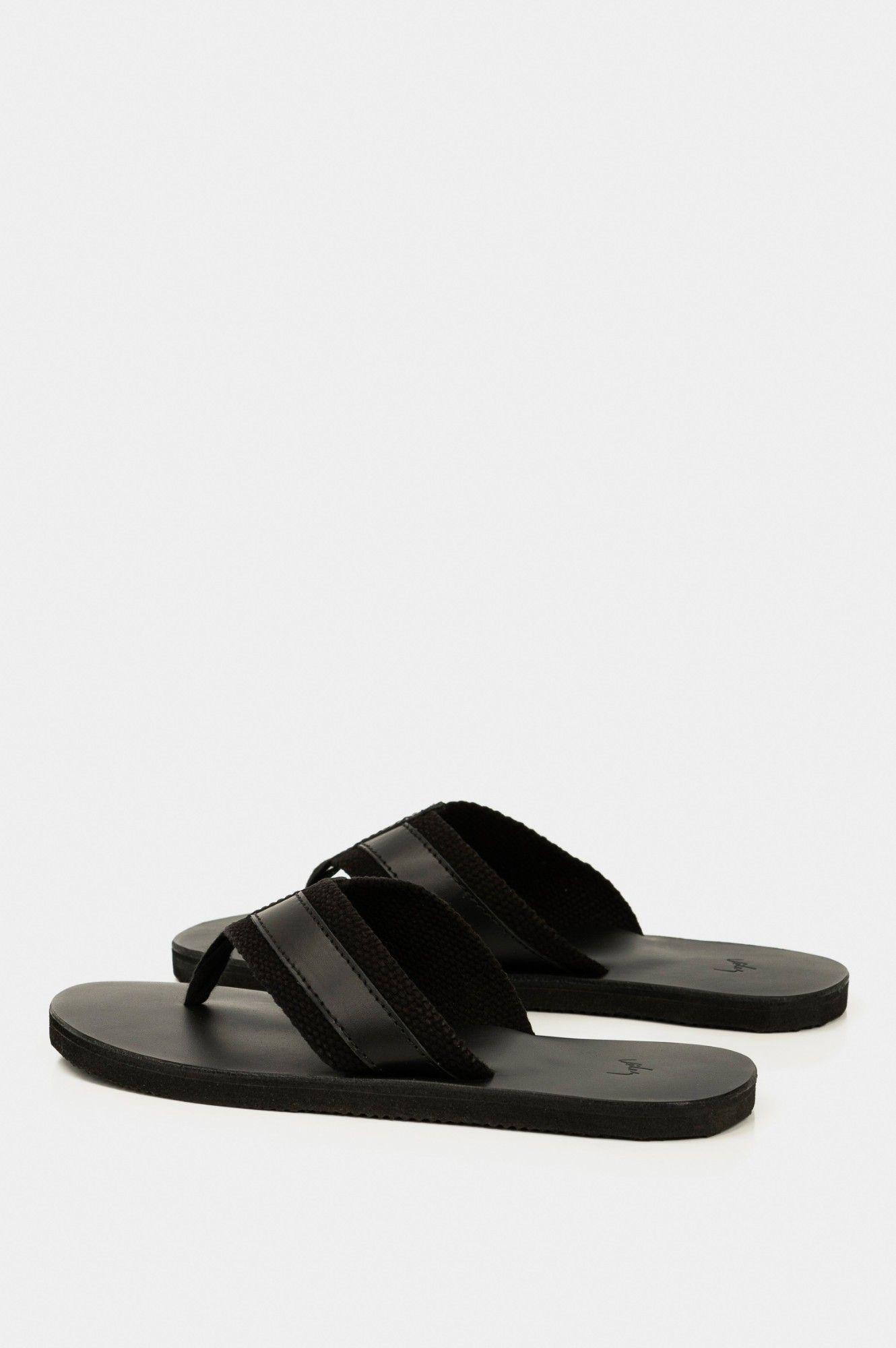 Vélez Sandalia Playera Alfil Cuero Hombre Contrastes Negro-2