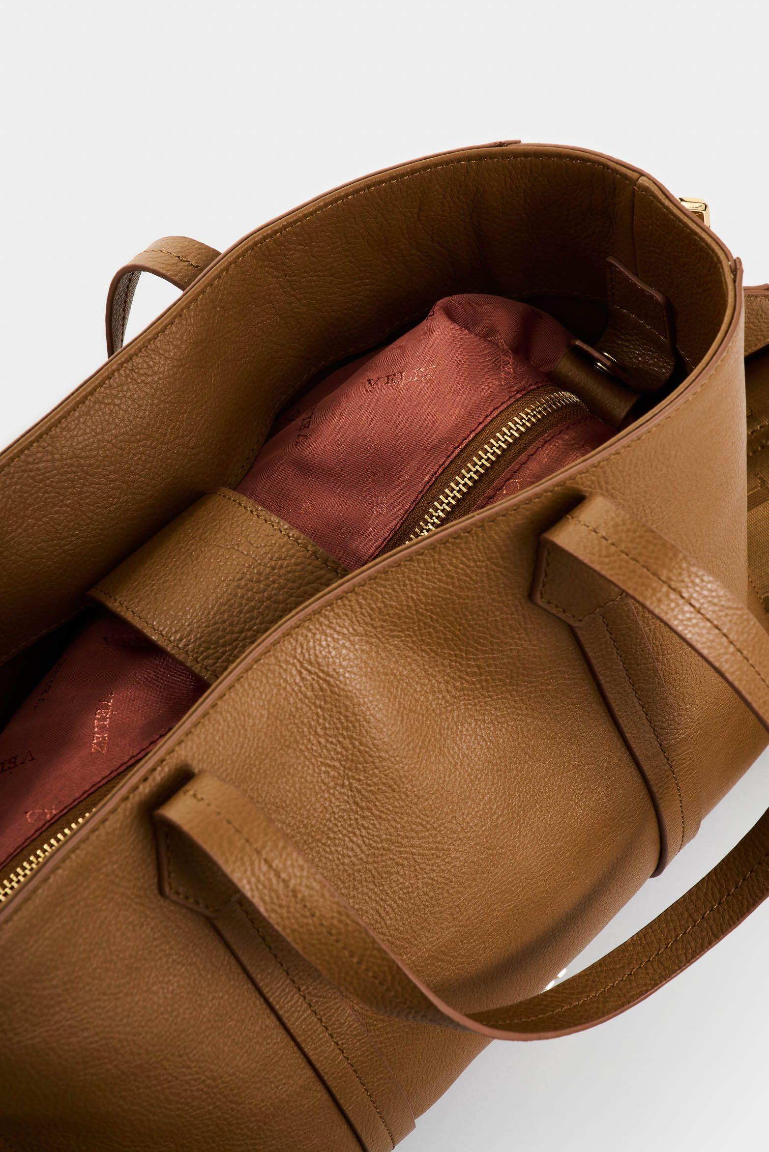 Vélez Bowling Nectaria 2.0 Cuero Mujer Detalle Trenzado Miel-5