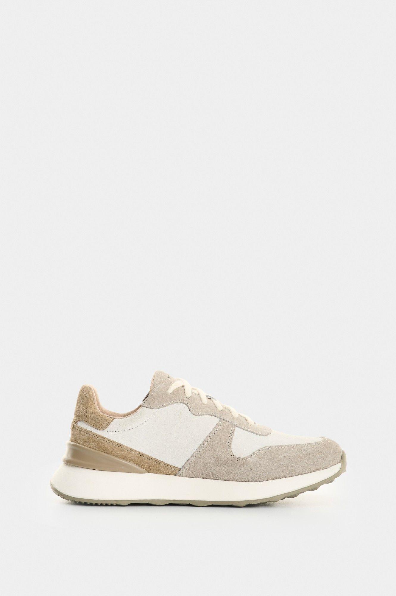 Vélez Zapatilla Tenis En Gamuza Mujer Marina Crema-0