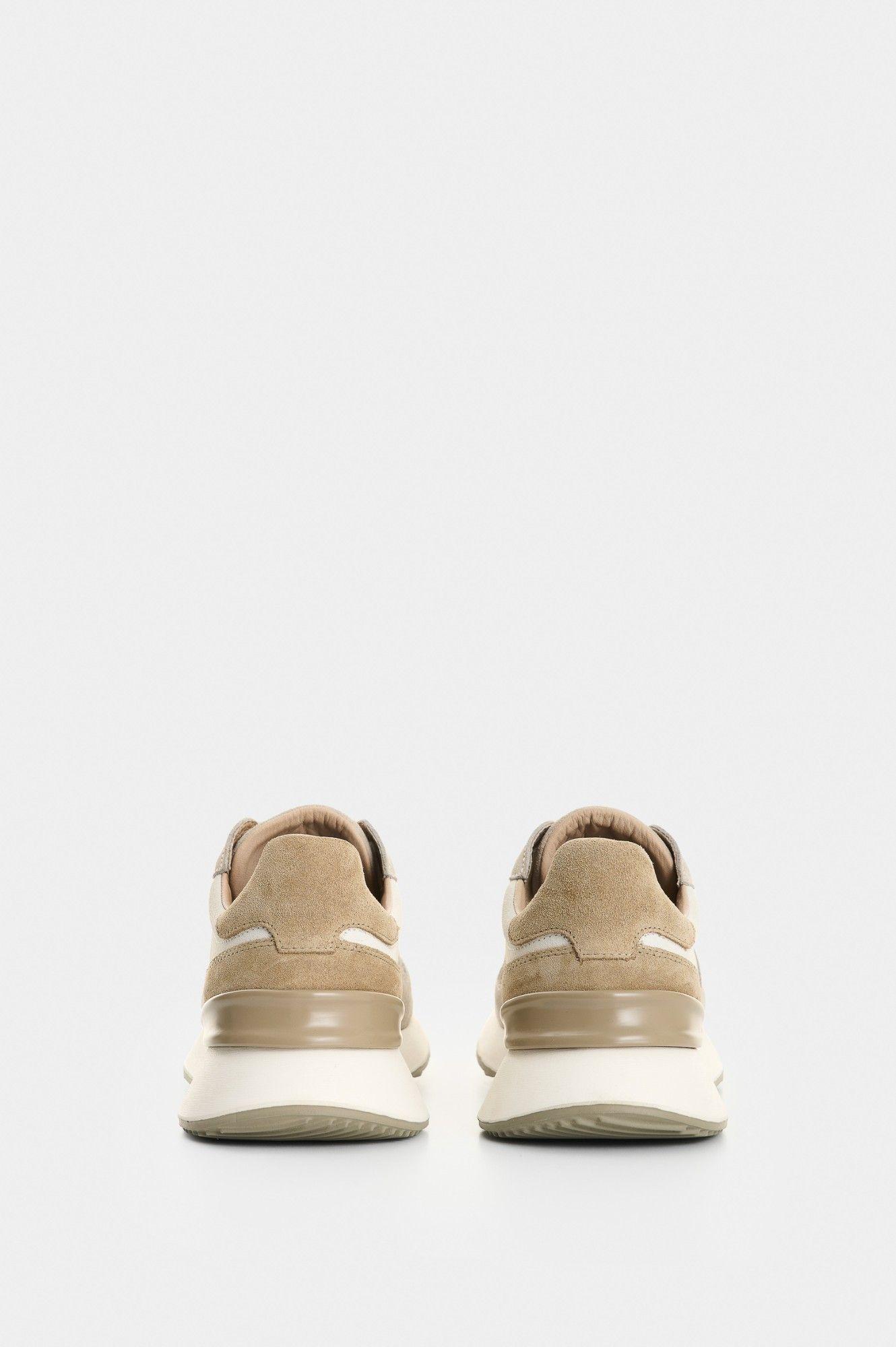 Vélez Zapatilla Tenis En Gamuza Mujer Marina Crema-2