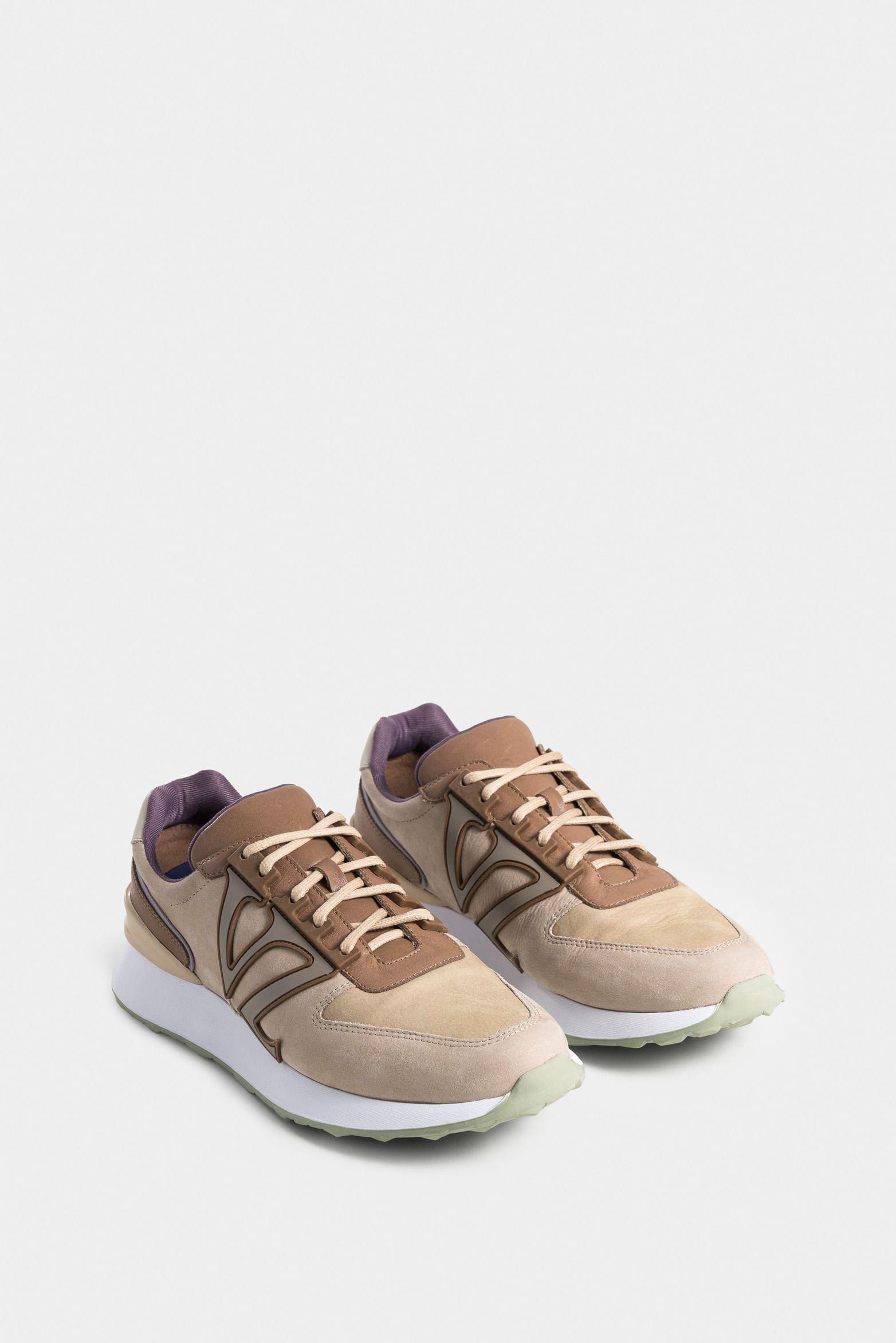 Vélez Zapatillas River Gommus Cuero Y Gamuza Hombre Arena-1