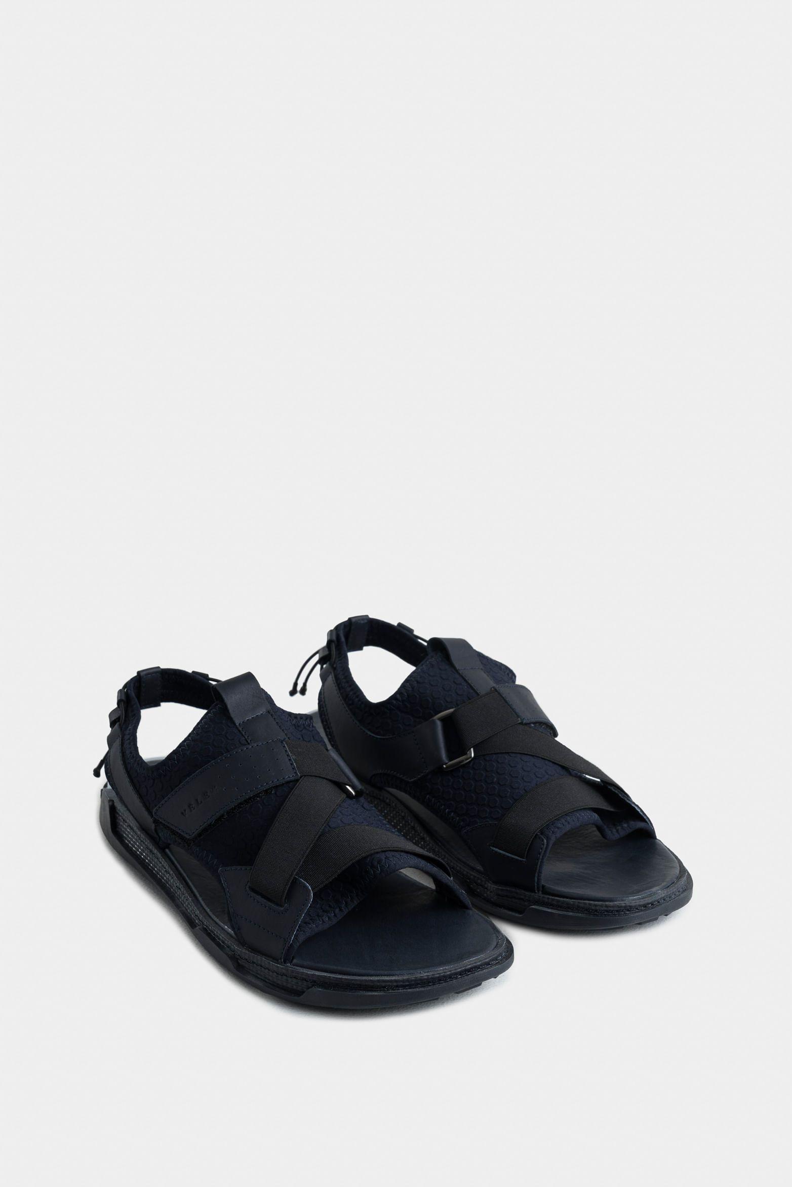 Vélez Sandalia Halo 2 Cuero Y Neopro Hombre Azul Oscuro-1