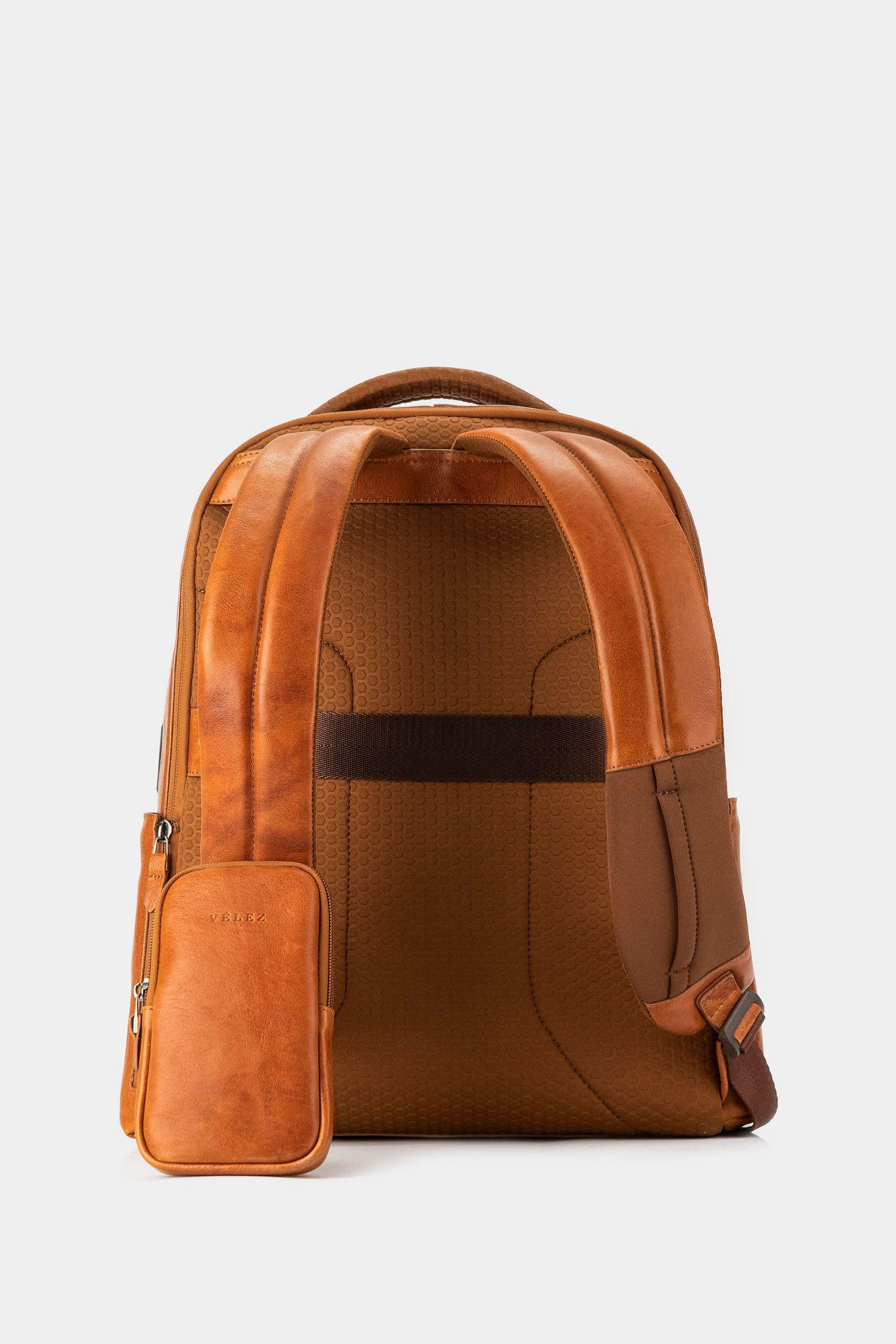 Vélez Morral Casual Monet Cuero Hombre Multifuncional Miel-2