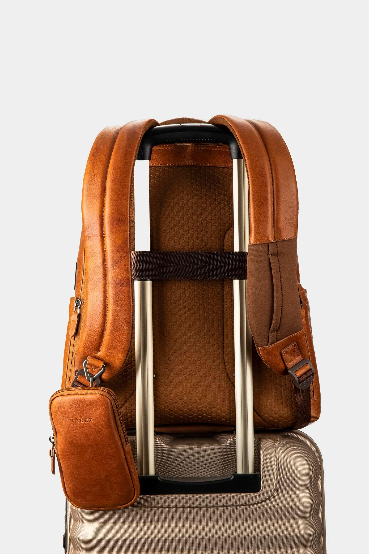 Vélez Morral Casual Monet Cuero Hombre Multifuncional Miel-3