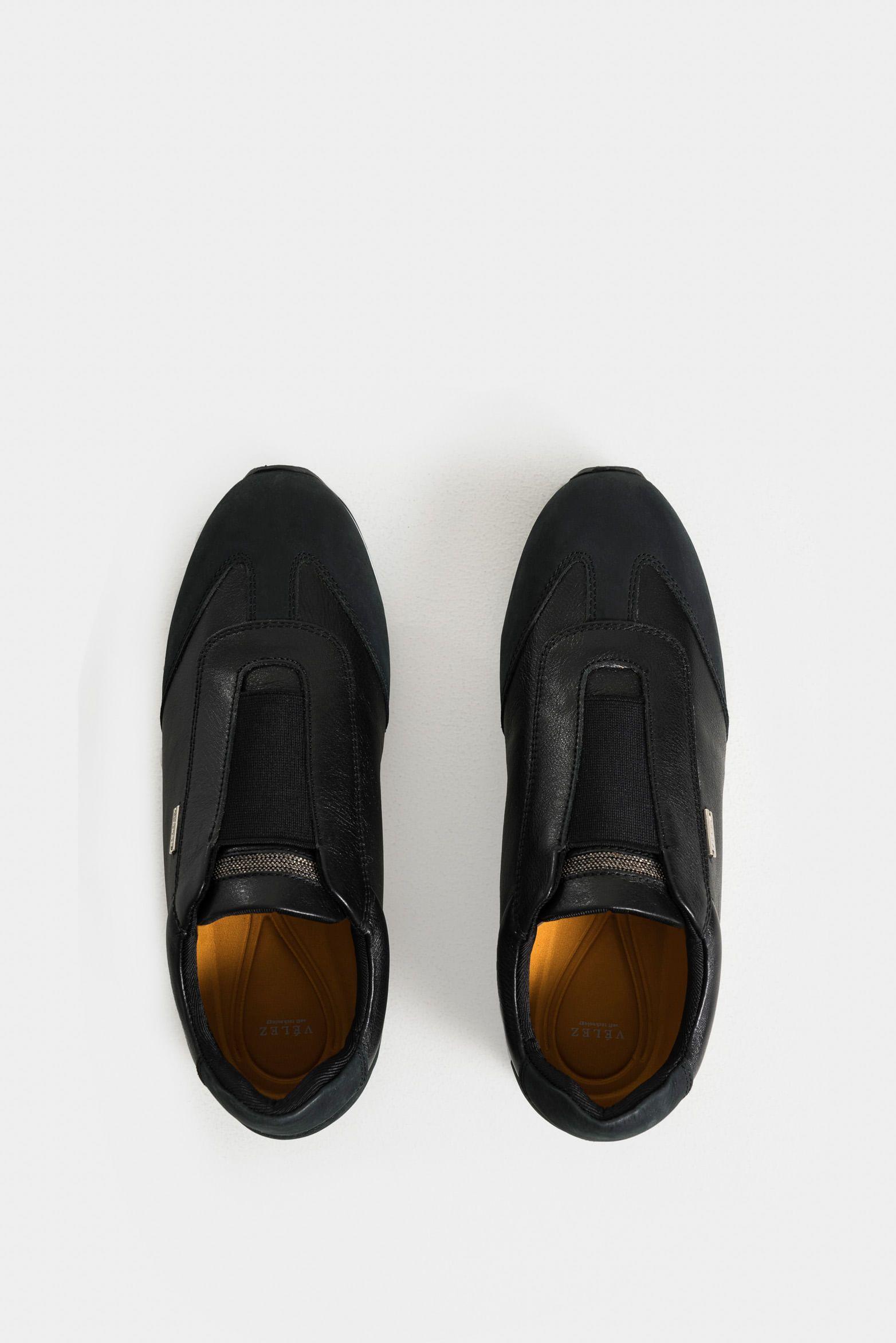 Vélez Mocasines Zipa Cuero Para Mujer Detalles Millaré Negro-3