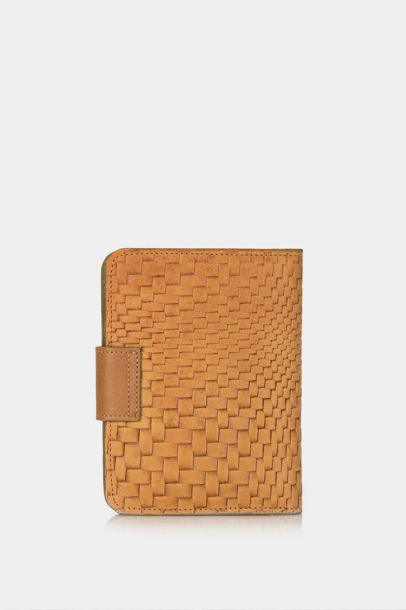 Vélez Porta Pasaporte De Cuero Para Mujer Barhi Miel-2